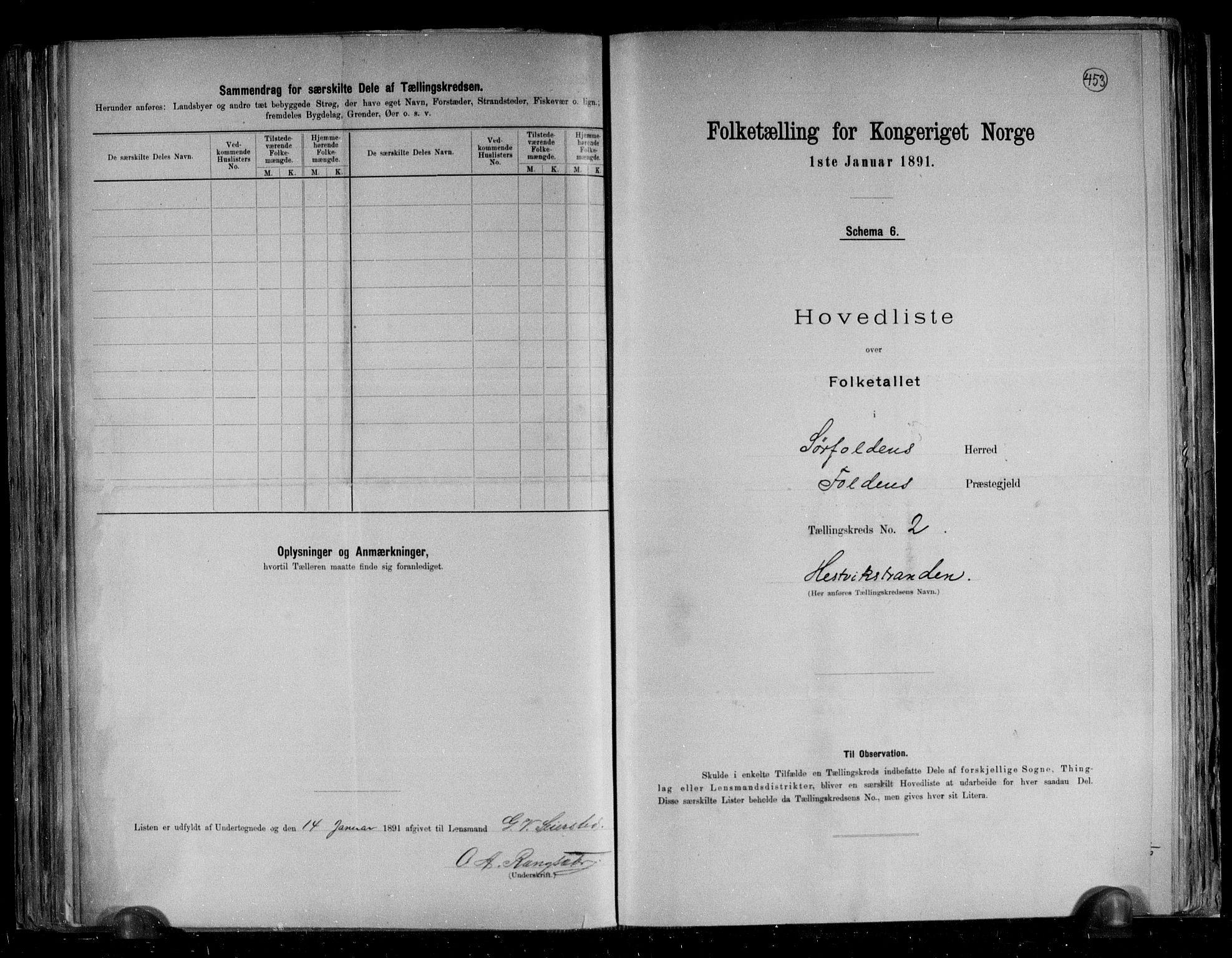 RA, 1891 census for 1845 Sørfold, 1891, p. 8