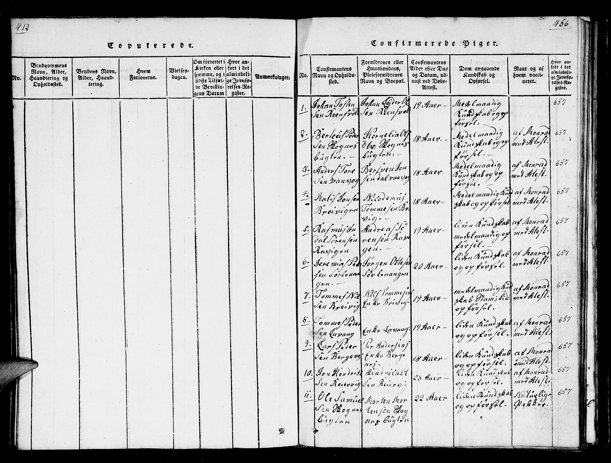 Karlsøy sokneprestembete, AV/SATØ-S-1299/H/Ha/Hab/L0001klokker: Parish register (copy) no. 1, 1821-1840, p. 455-456