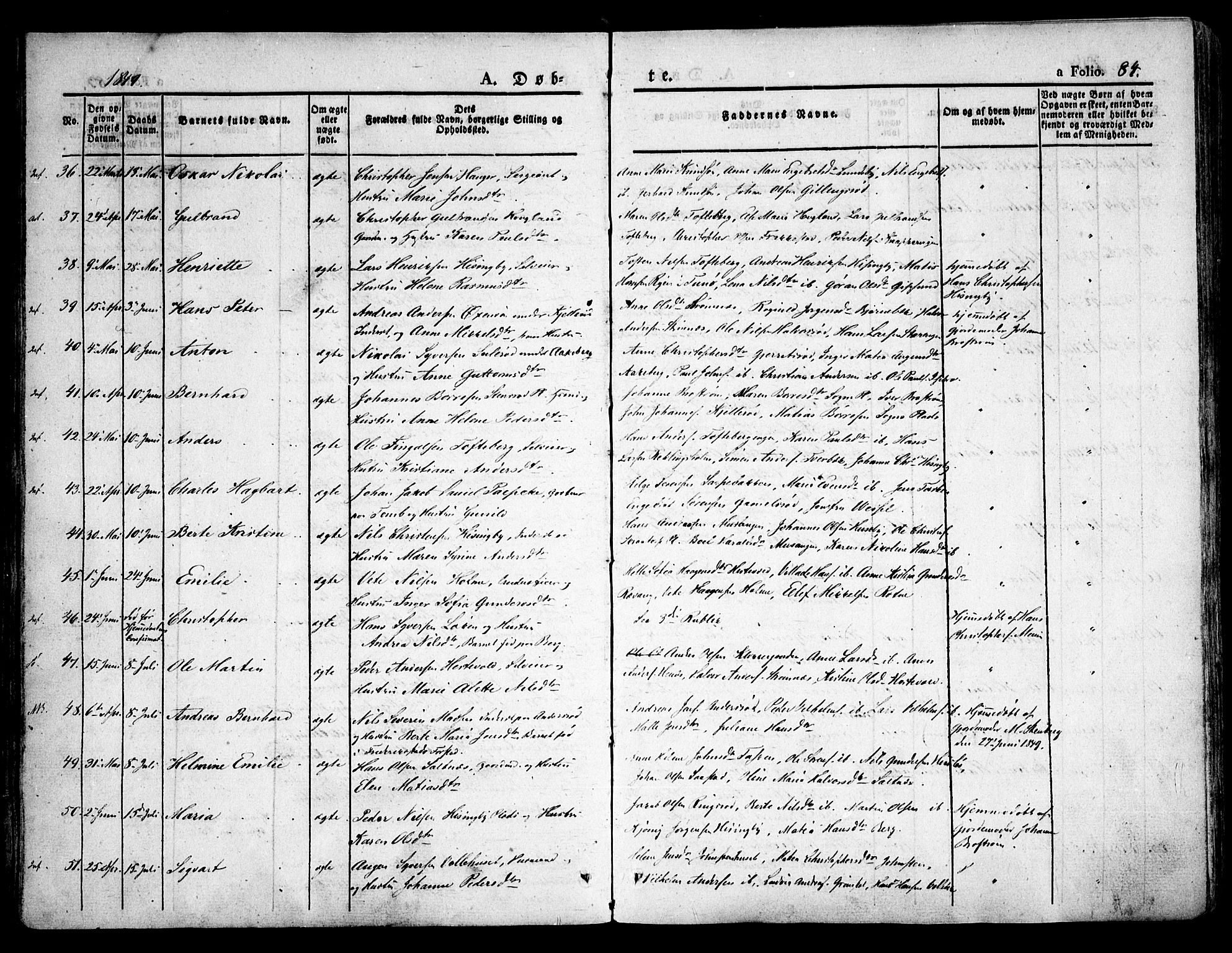 Råde prestekontor kirkebøker, AV/SAO-A-2009/F/Fa/L0005: Parish register (official) no. 5, 1830-1853, p. 84