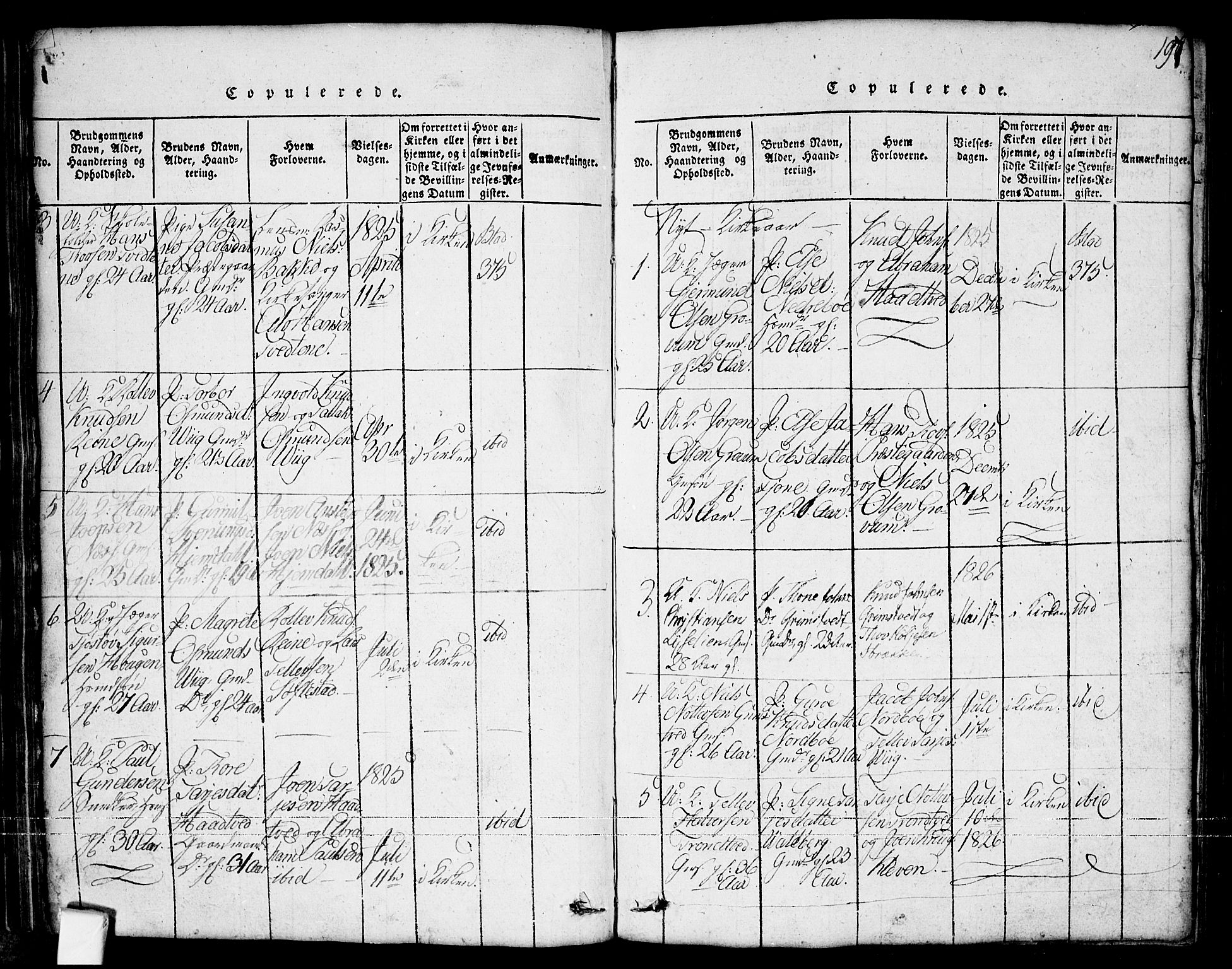 Nissedal kirkebøker, SAKO/A-288/G/Ga/L0001: Parish register (copy) no. I 1, 1814-1860, p. 197