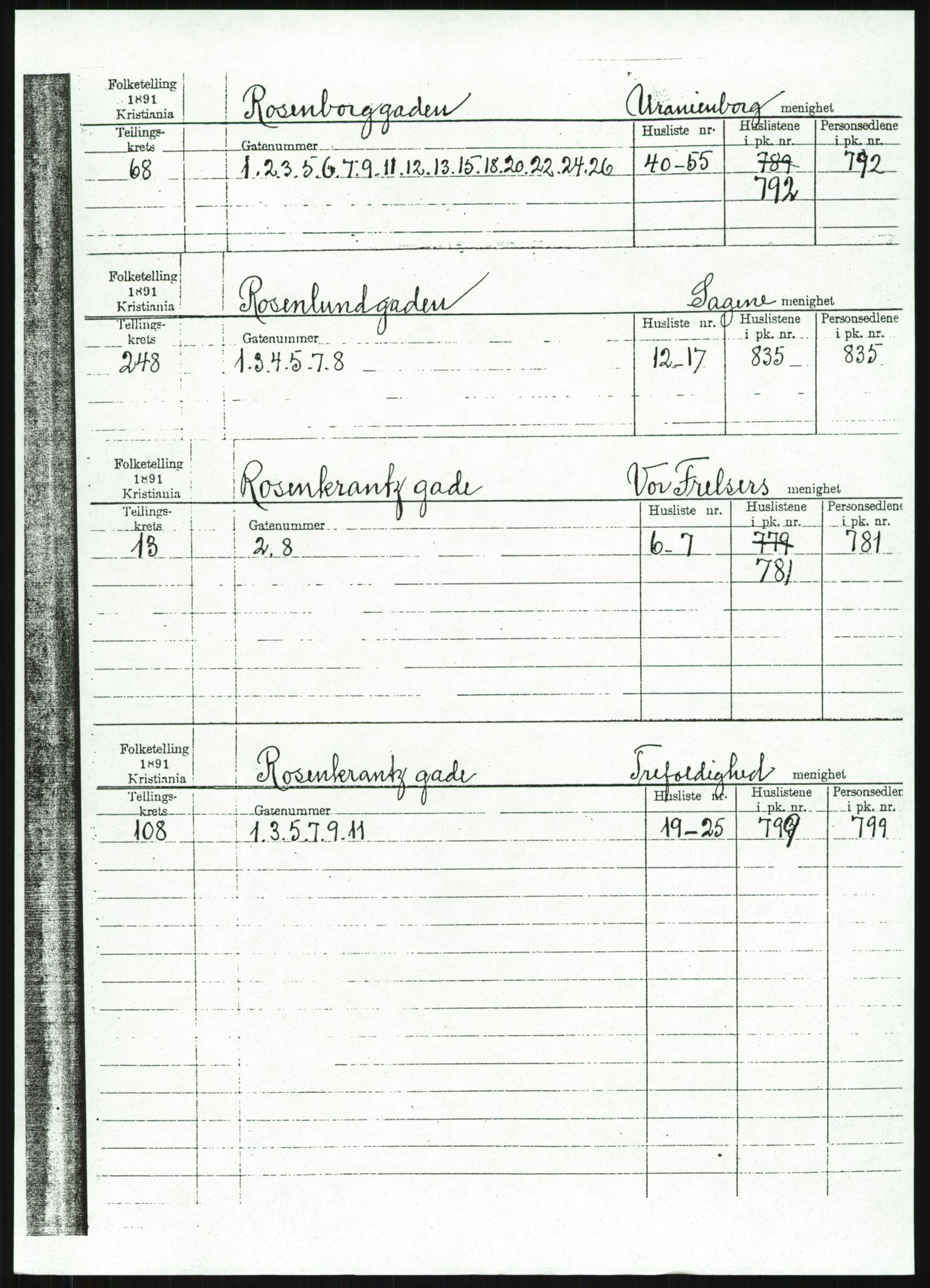 RA, 1891 census for 0301 Kristiania, 1891, p. 90