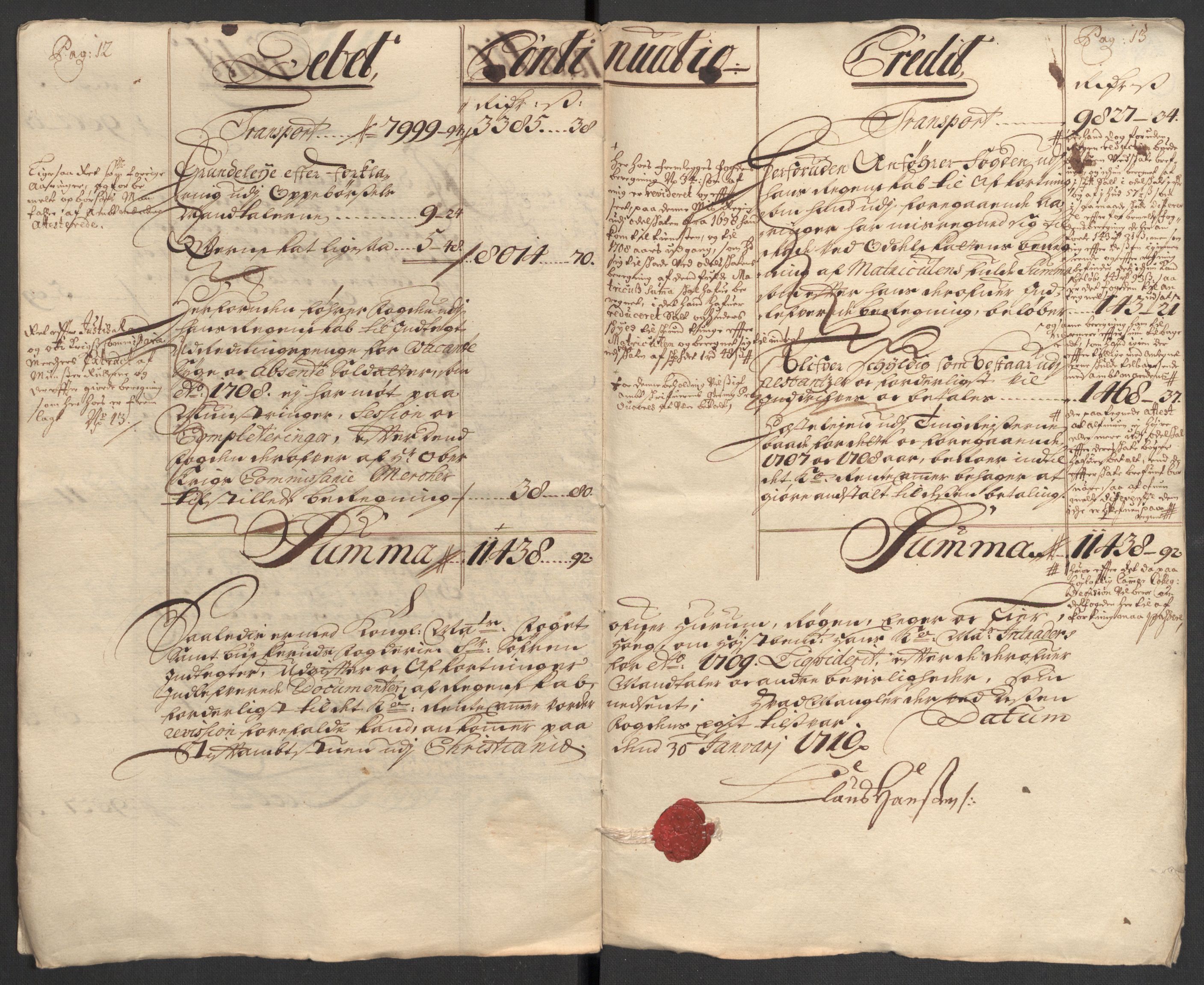 Rentekammeret inntil 1814, Reviderte regnskaper, Fogderegnskap, AV/RA-EA-4092/R31/L1703: Fogderegnskap Hurum, Røyken, Eiker, Lier og Buskerud, 1709, p. 9