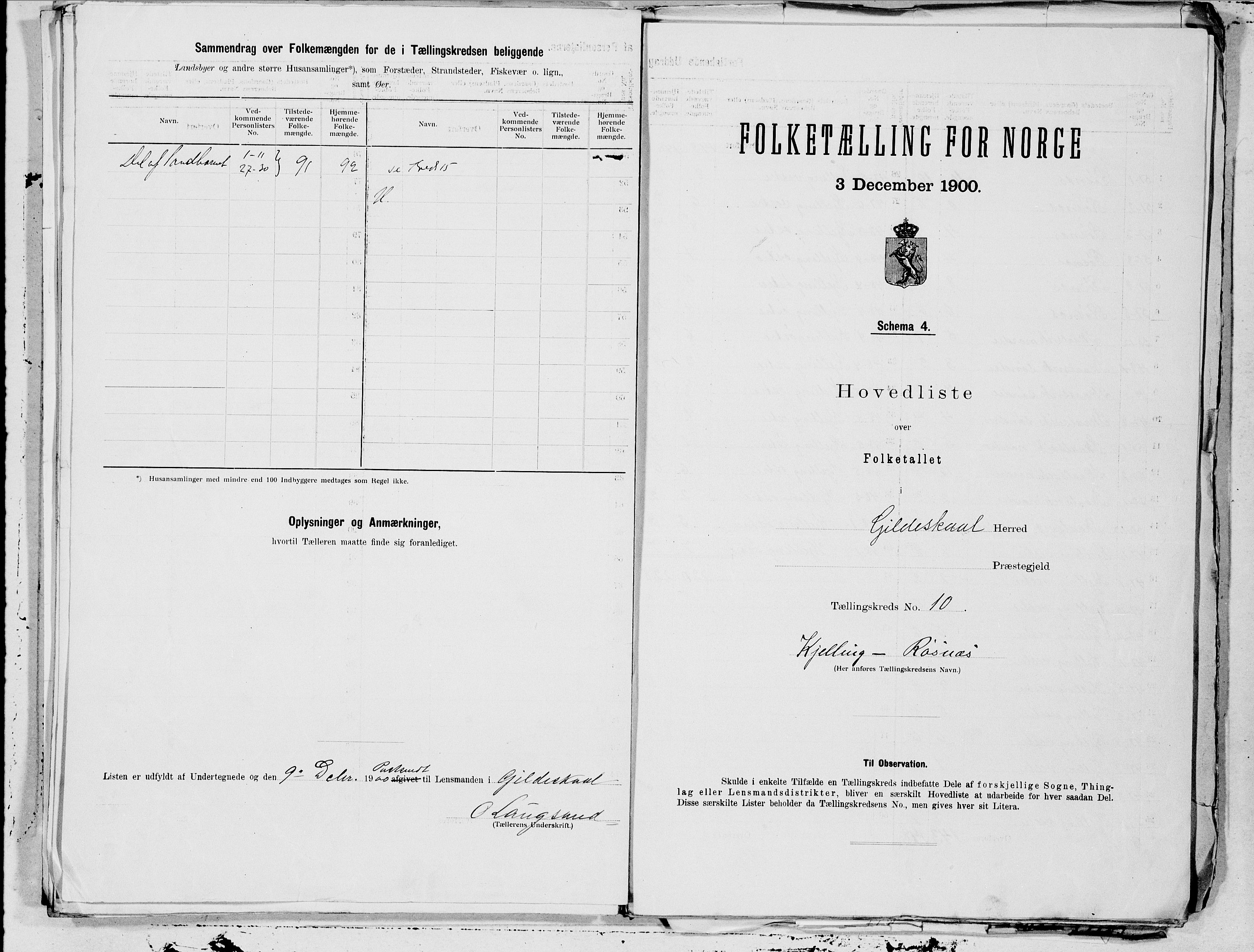 SAT, 1900 census for Gildeskål, 1900, p. 20