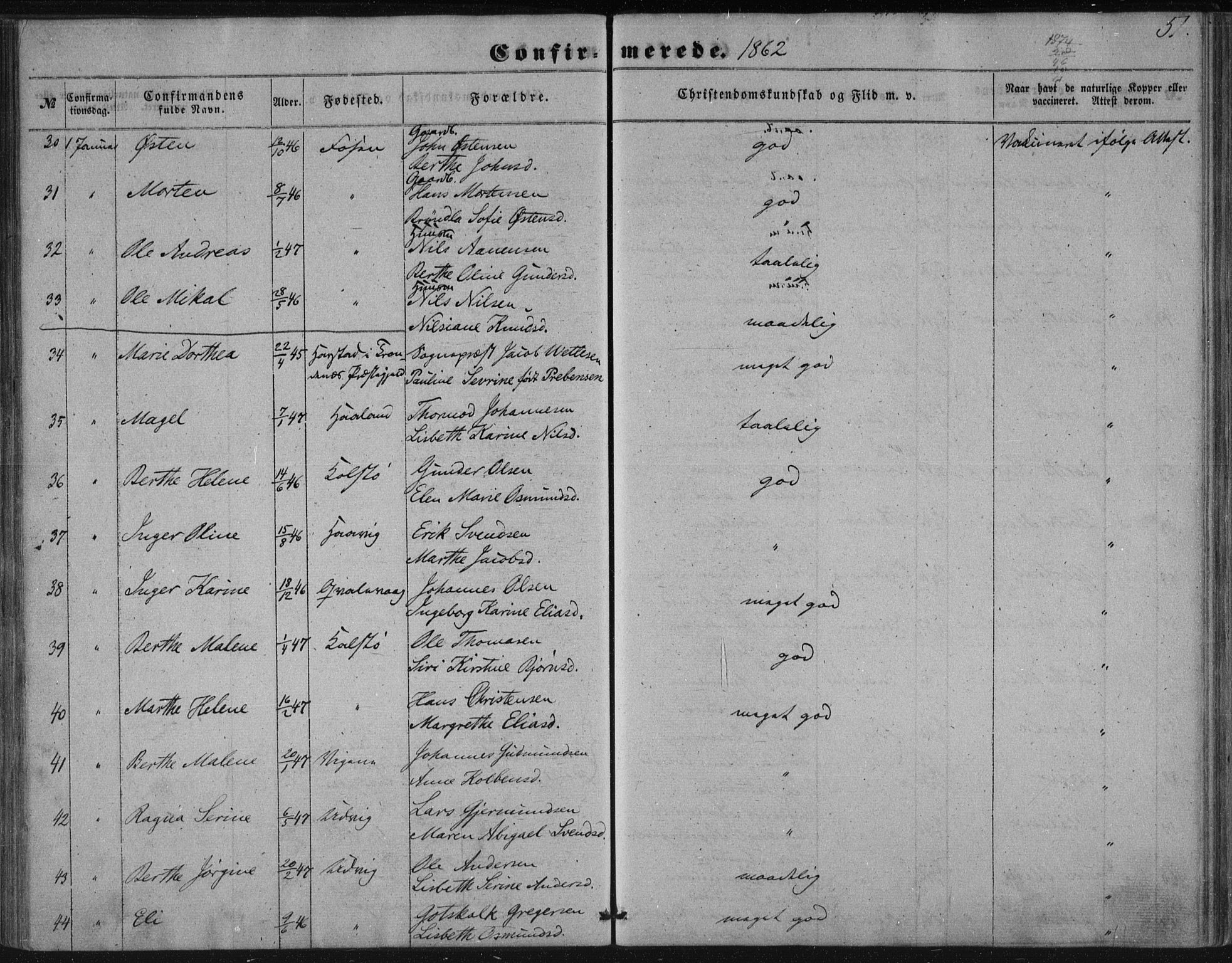 Avaldsnes sokneprestkontor, AV/SAST-A -101851/H/Ha/Haa/L0009: Parish register (official) no. A 9, 1853-1865, p. 51