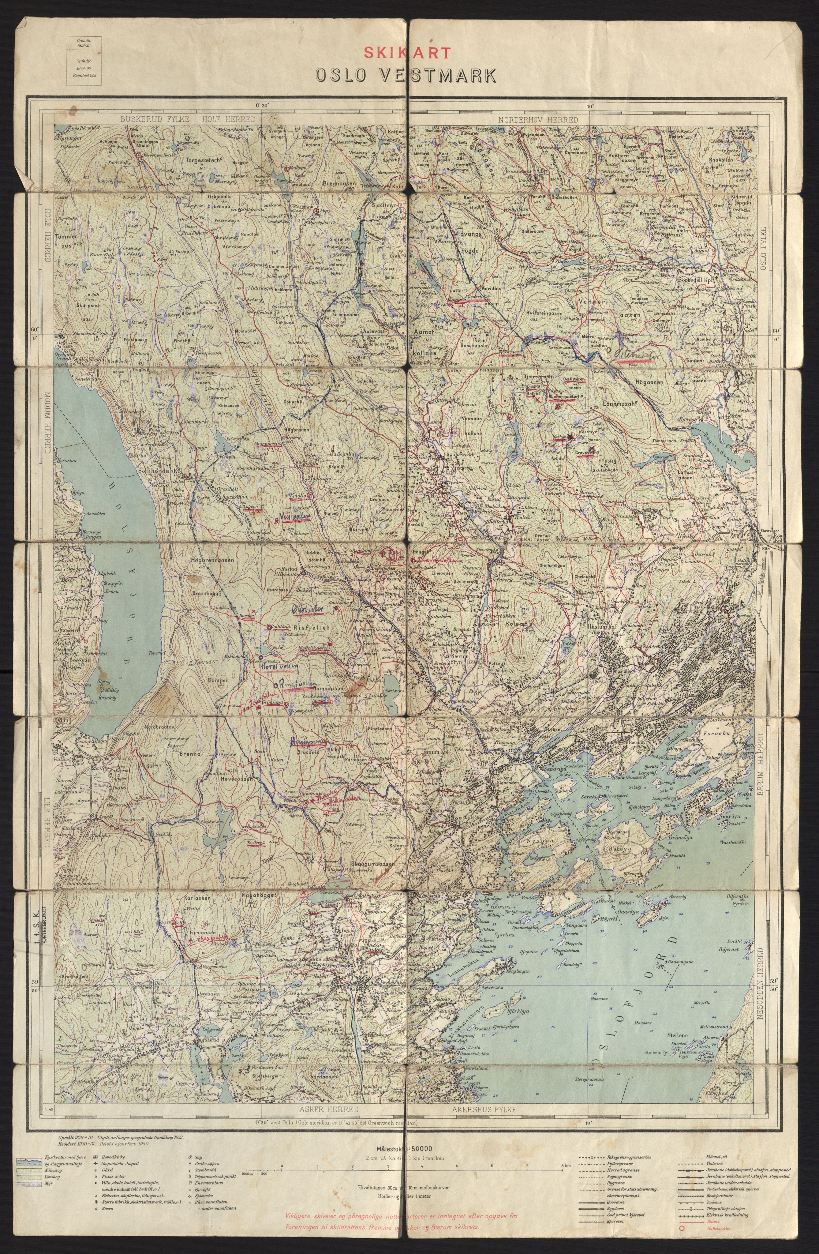 Instituttet for sammenlignende kulturforskning, AV/RA-PA-0424/F/Fc/L0002/0002: Eske B2: / Akershus (perm II), 1932-1936