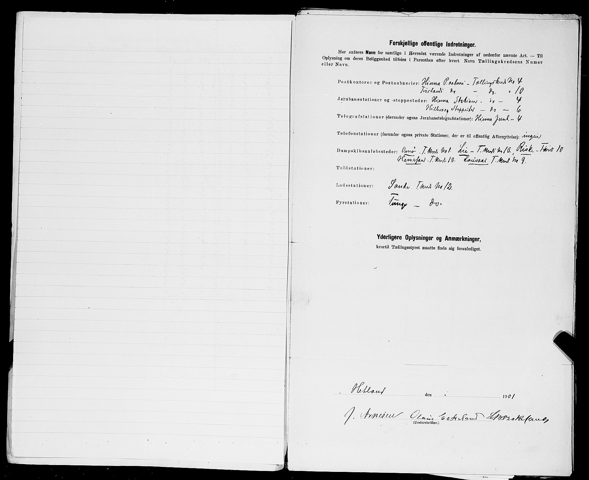 SAST, 1900 census for Hetland, 1900, p. 6