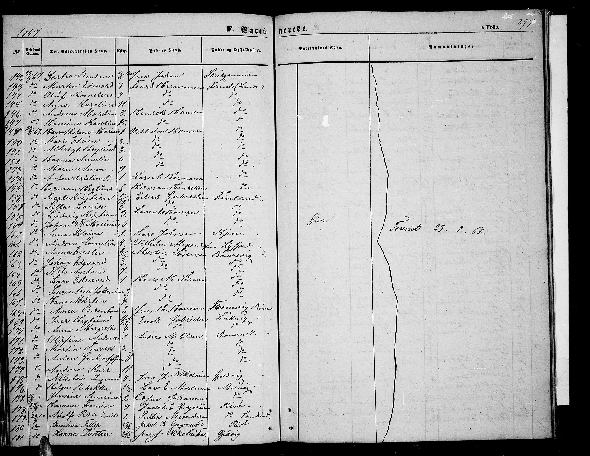 Tromsøysund sokneprestkontor, AV/SATØ-S-1304/G/Gb/L0001klokker: Parish register (copy) no. 1, 1857-1869, p. 297