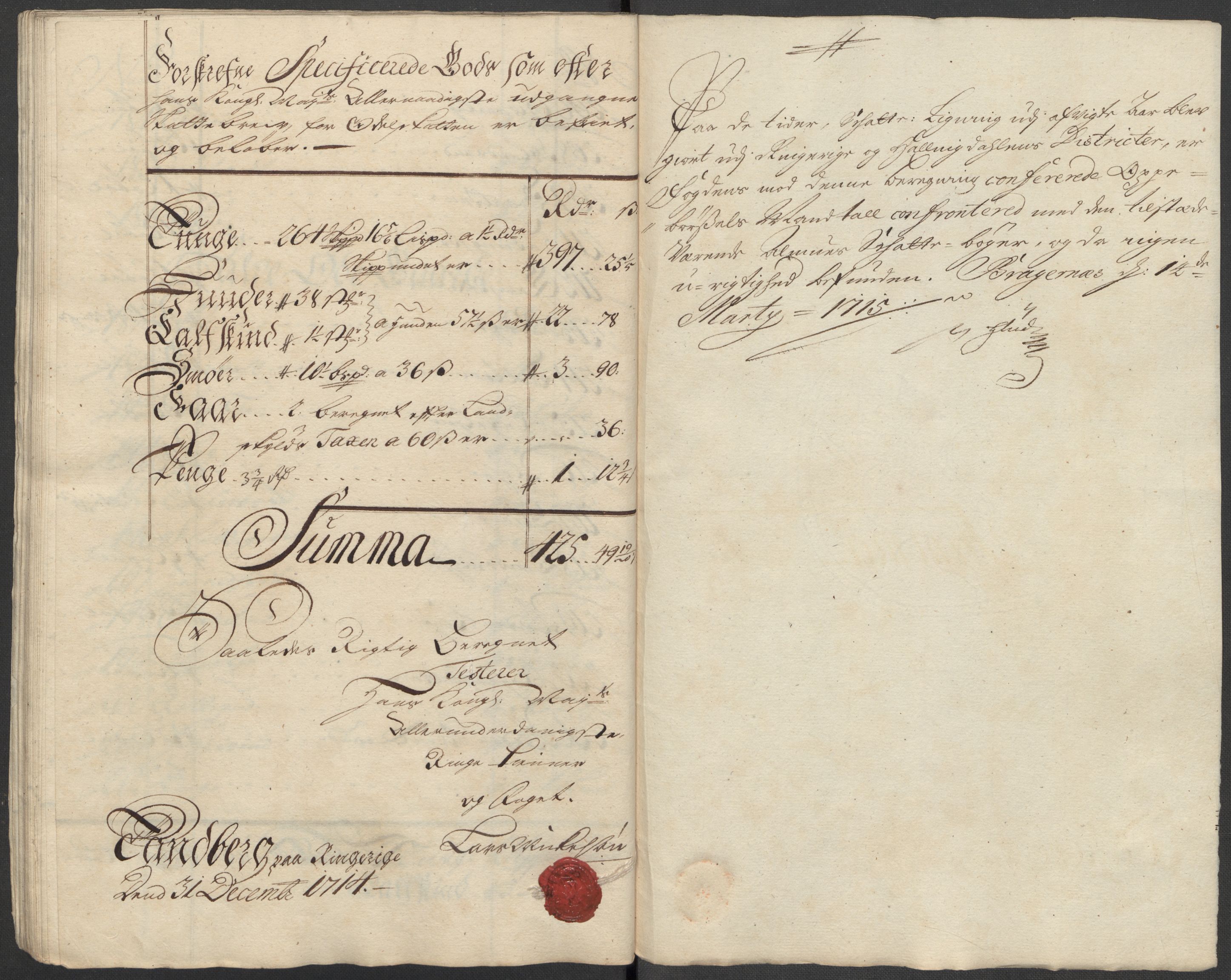 Rentekammeret inntil 1814, Reviderte regnskaper, Fogderegnskap, RA/EA-4092/R23/L1471: Fogderegnskap Ringerike og Hallingdal, 1713-1714, p. 531