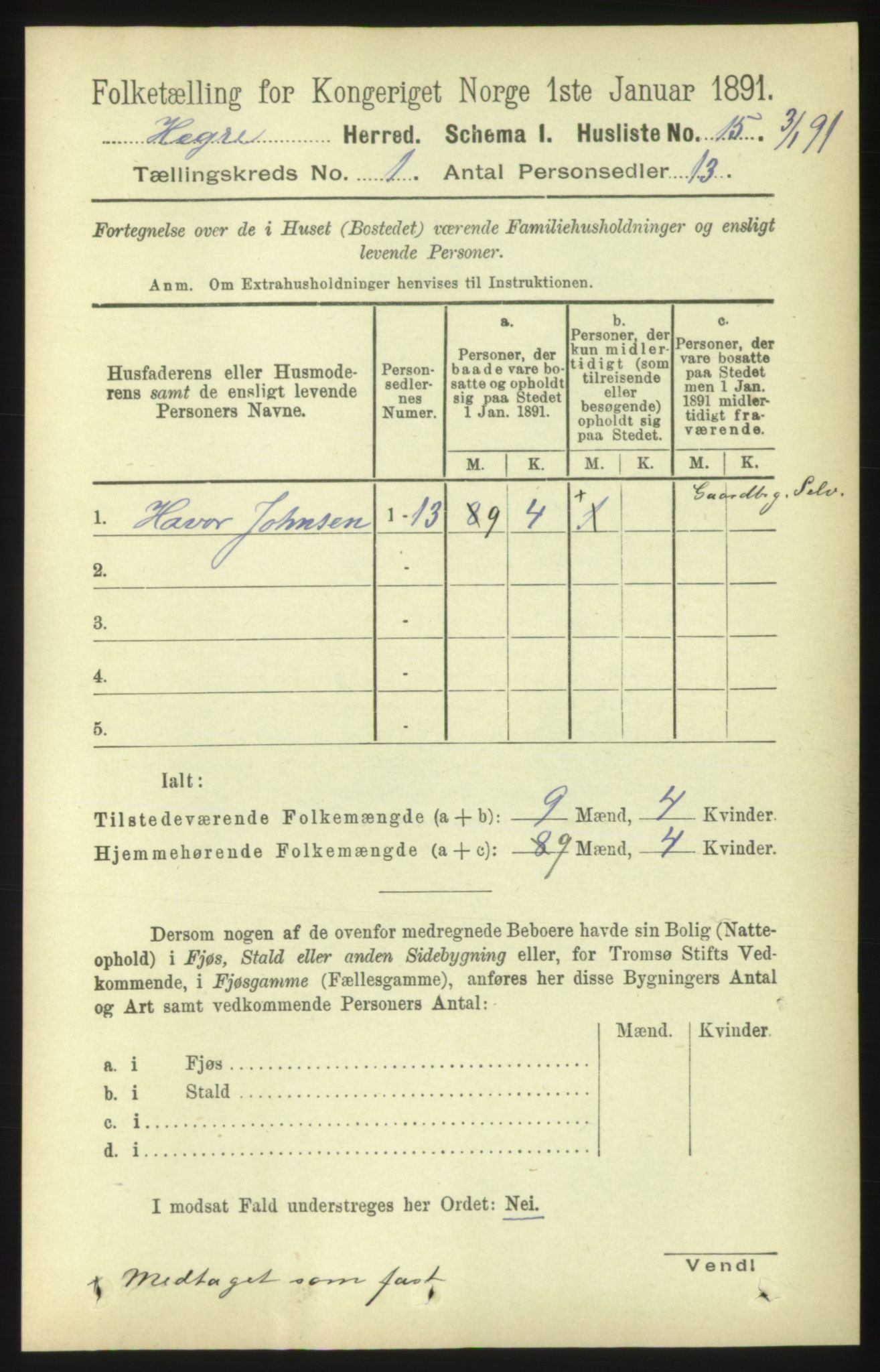 RA, 1891 census for 1712 Hegra, 1891, p. 35