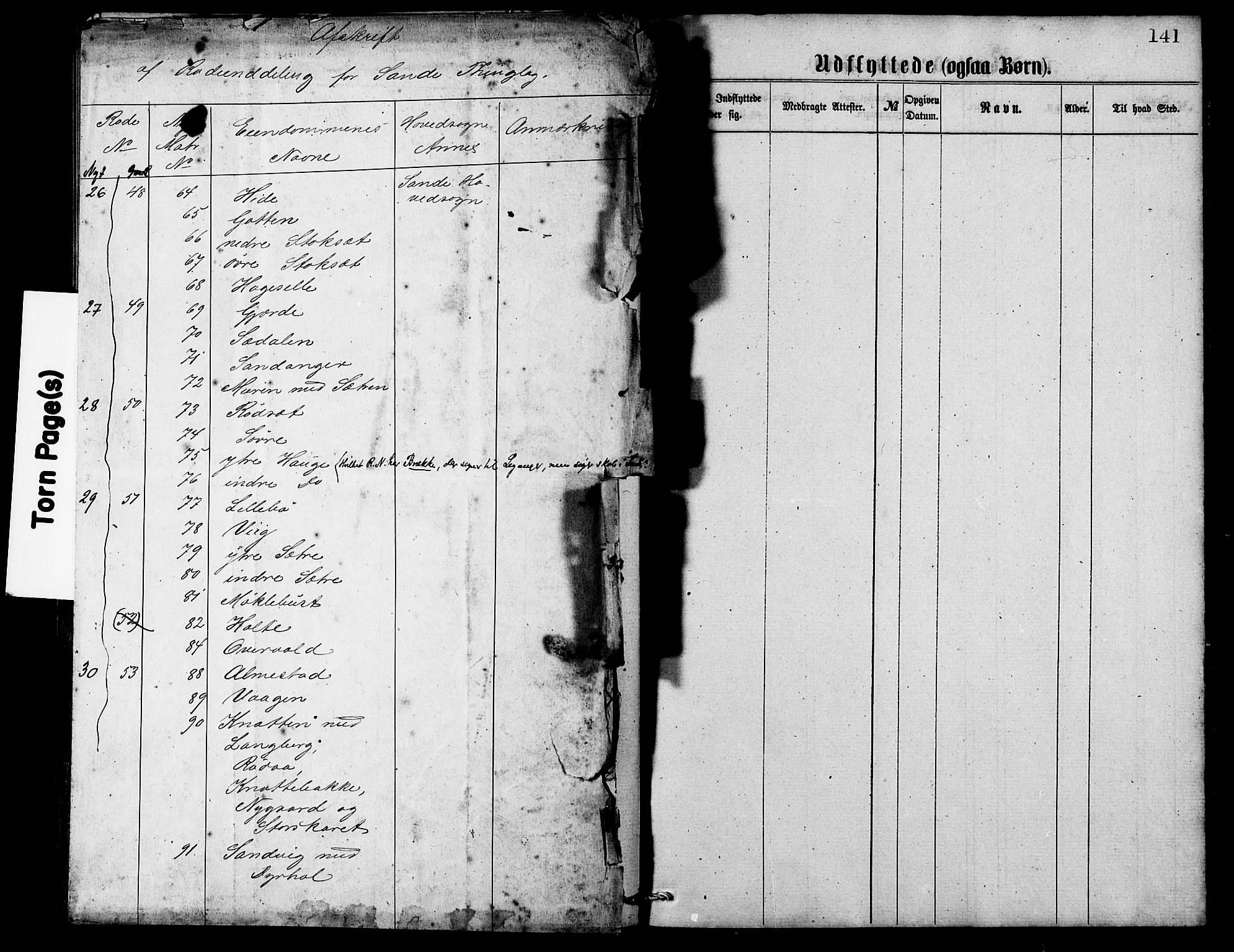 Ministerialprotokoller, klokkerbøker og fødselsregistre - Møre og Romsdal, AV/SAT-A-1454/503/L0035: Parish register (official) no. 503A03, 1865-1884, p. 141