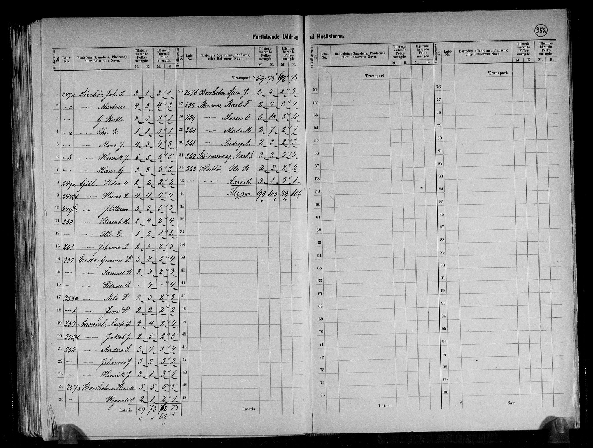 RA, 1891 census for 1413 Hyllestad, 1891, p. 12