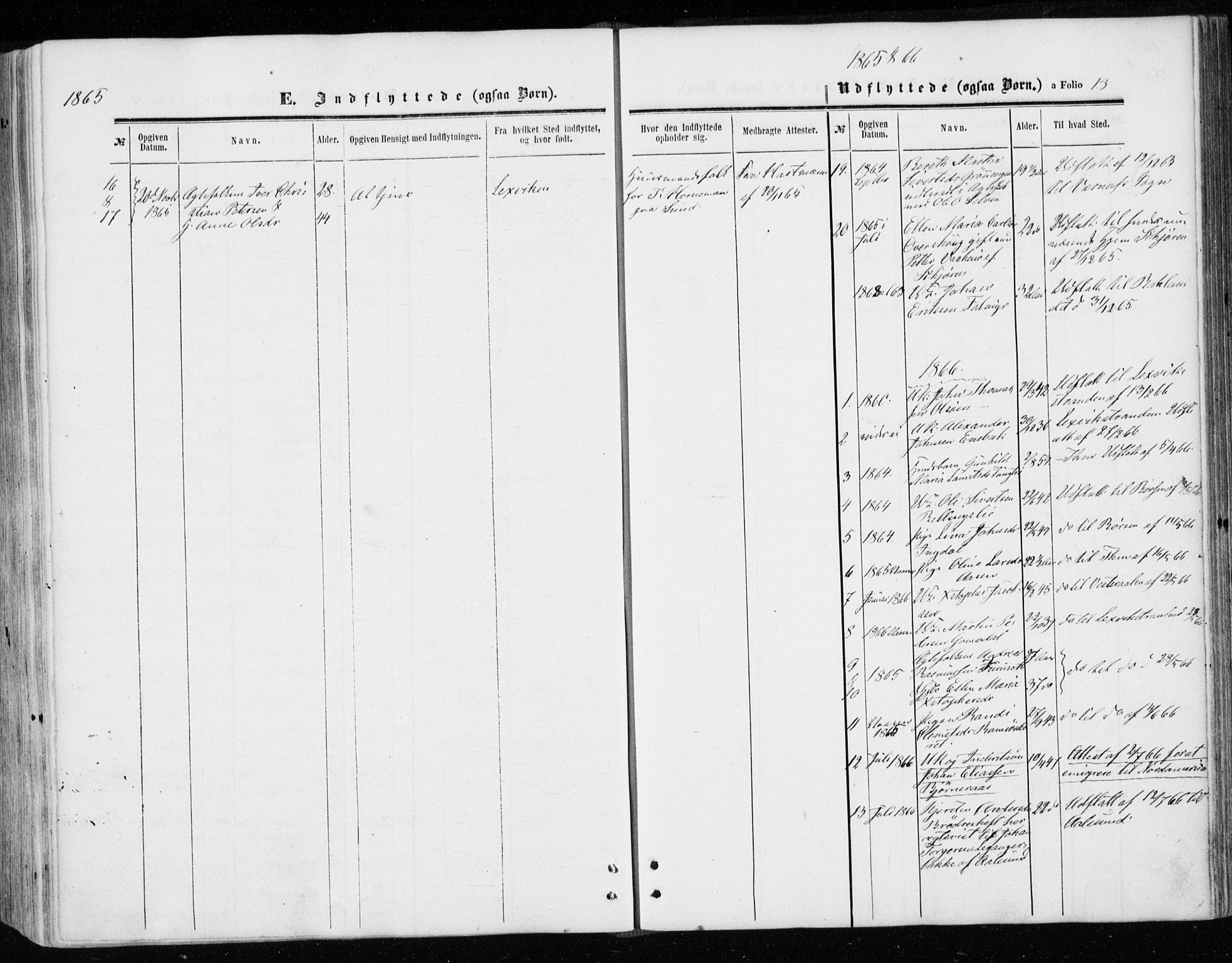 Ministerialprotokoller, klokkerbøker og fødselsregistre - Sør-Trøndelag, SAT/A-1456/646/L0612: Parish register (official) no. 646A10, 1858-1869, p. 13