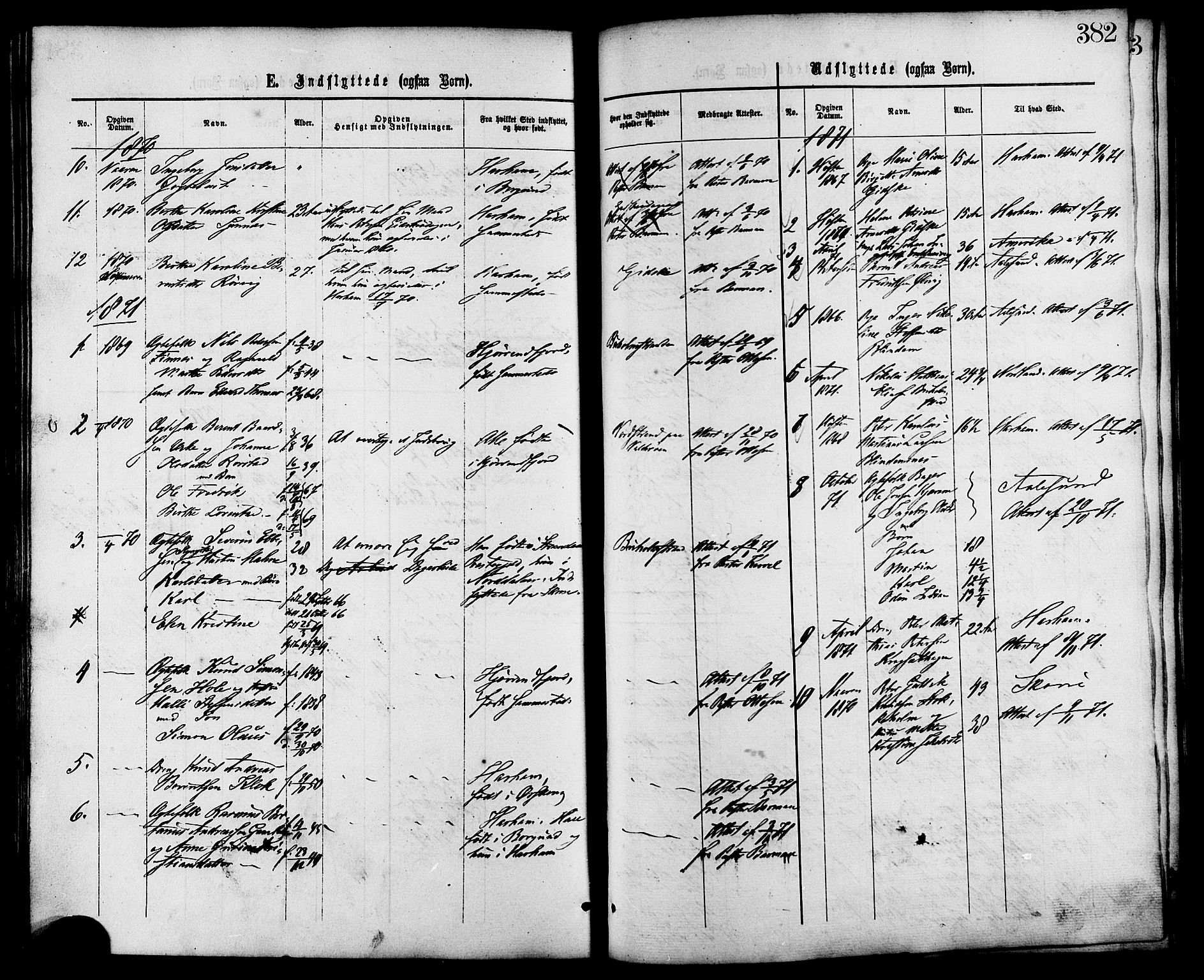 Ministerialprotokoller, klokkerbøker og fødselsregistre - Møre og Romsdal, AV/SAT-A-1454/528/L0399: Parish register (official) no. 528A10, 1864-1879, p. 382