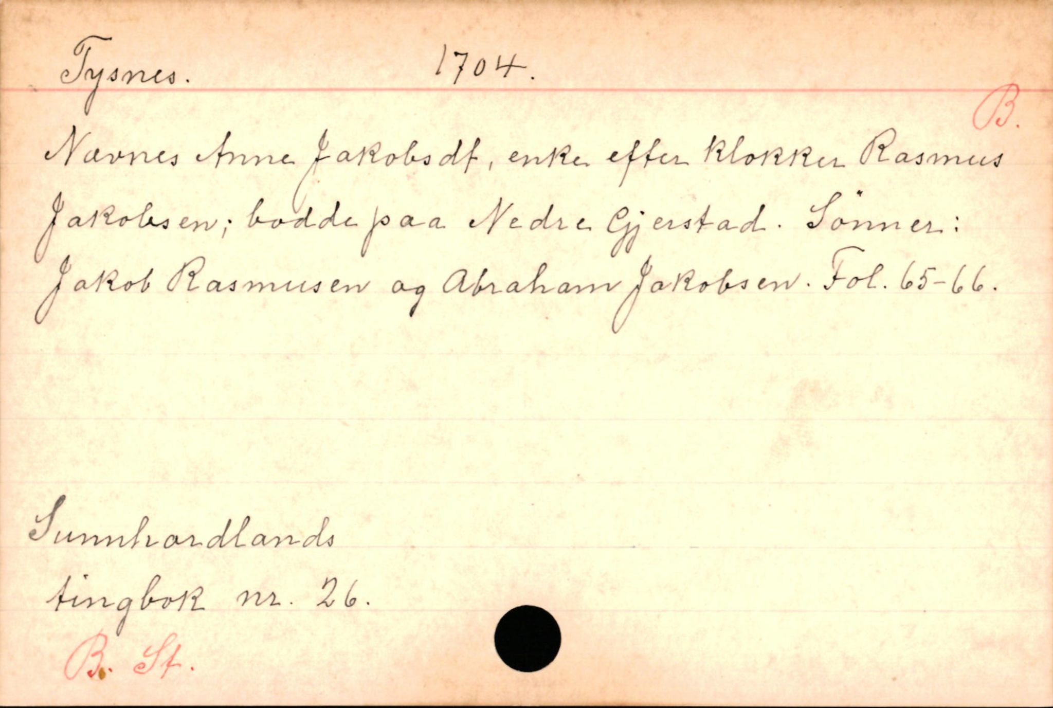 Haugen, Johannes - lærer, AV/SAB-SAB/PA-0036/01/L0001: Om klokkere og lærere, 1521-1904, p. 2508