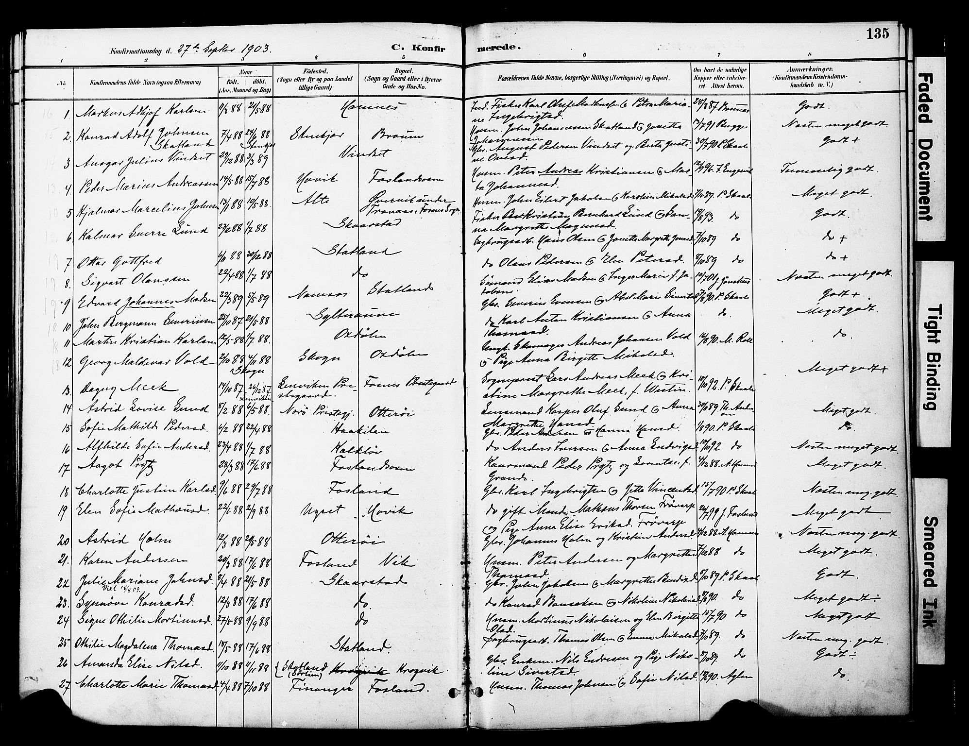 Ministerialprotokoller, klokkerbøker og fødselsregistre - Nord-Trøndelag, AV/SAT-A-1458/774/L0628: Parish register (official) no. 774A02, 1887-1903, p. 135