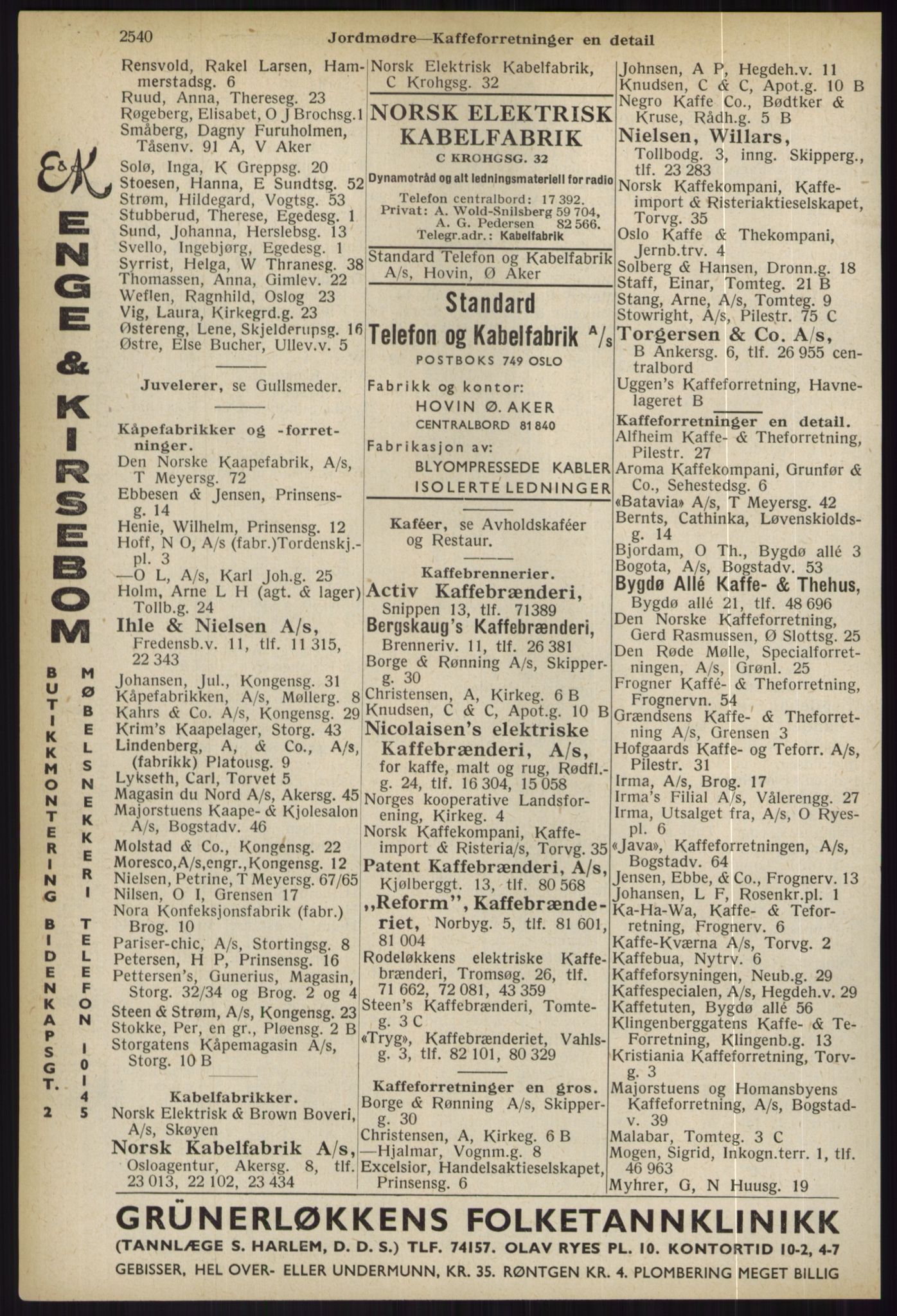Kristiania/Oslo adressebok, PUBL/-, 1936, p. 2540