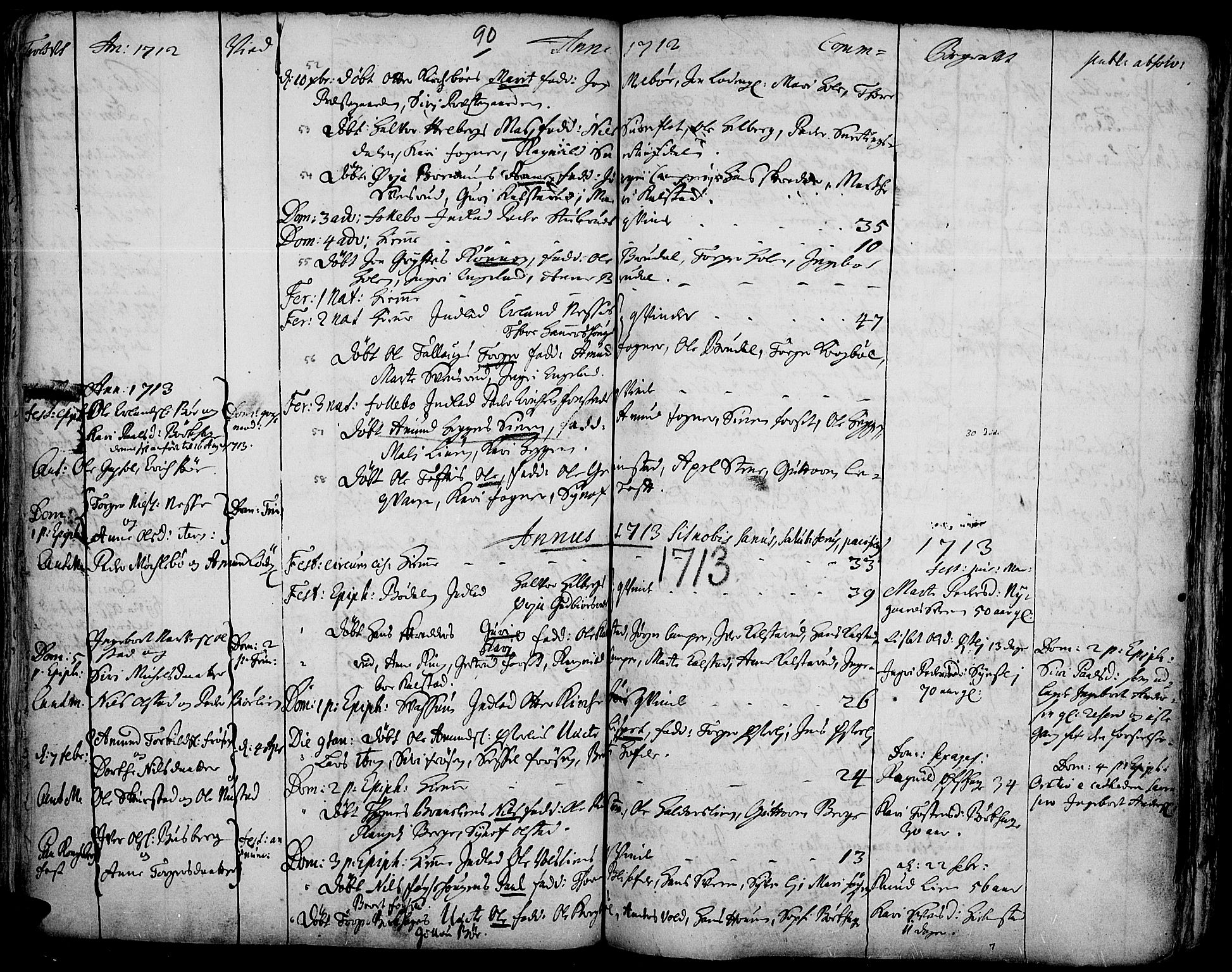 Gausdal prestekontor, SAH/PREST-090/H/Ha/Haa/L0001: Parish register (official) no. 1, 1693-1728, p. 90