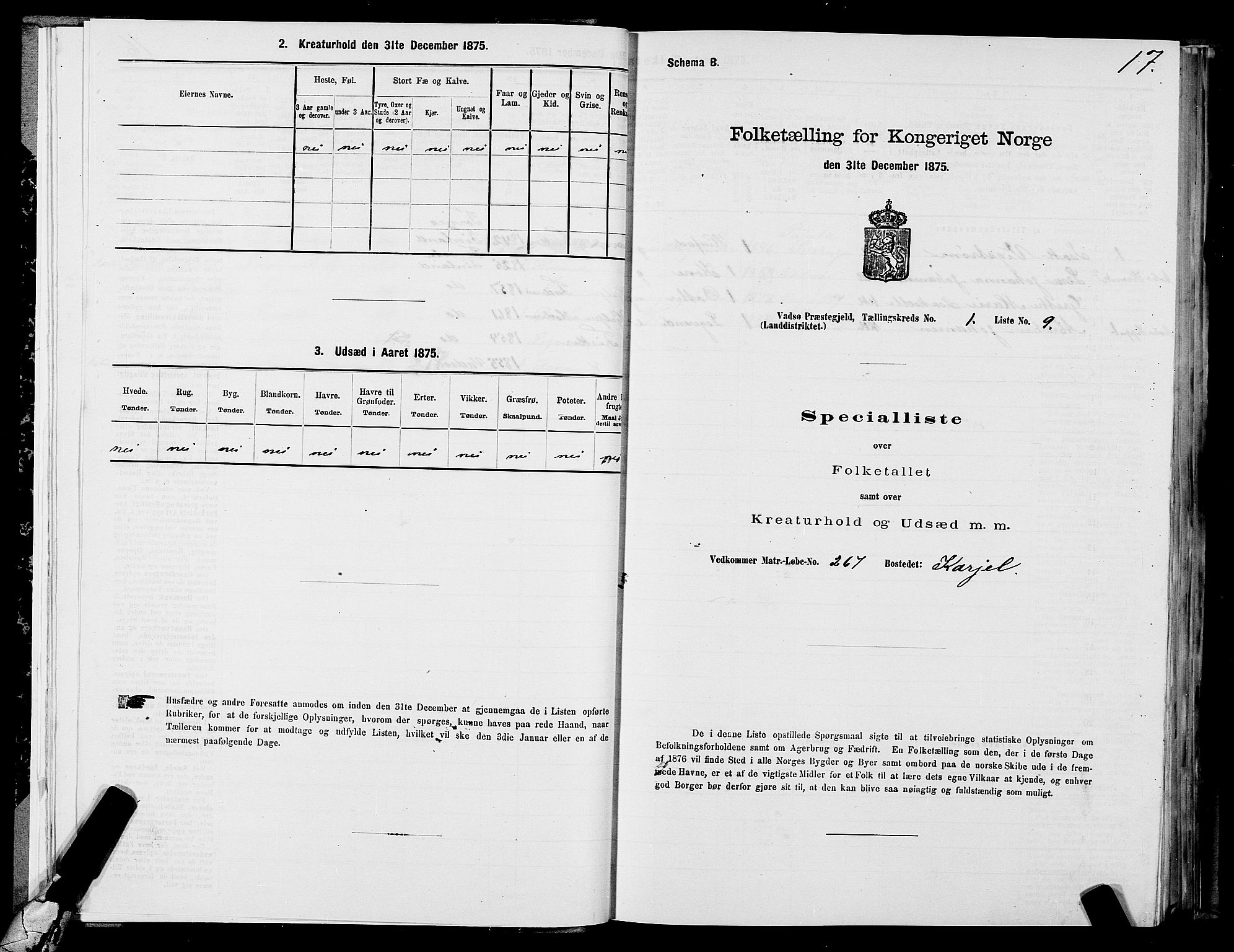 SATØ, 1875 census for 2029L Vadsø/Vadsø, 1875, p. 1017