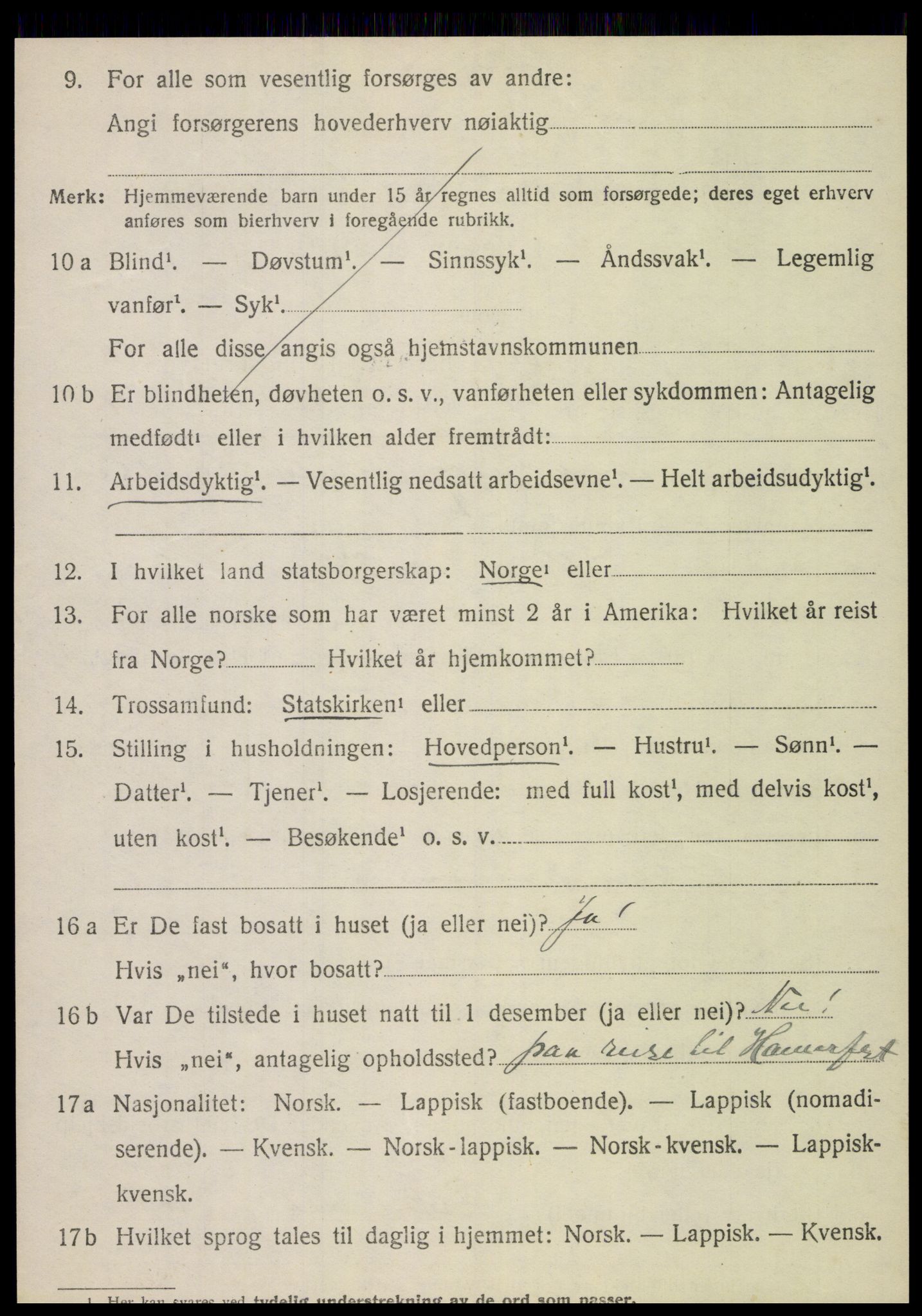 SAT, 1920 census for Vega, 1920, p. 5476