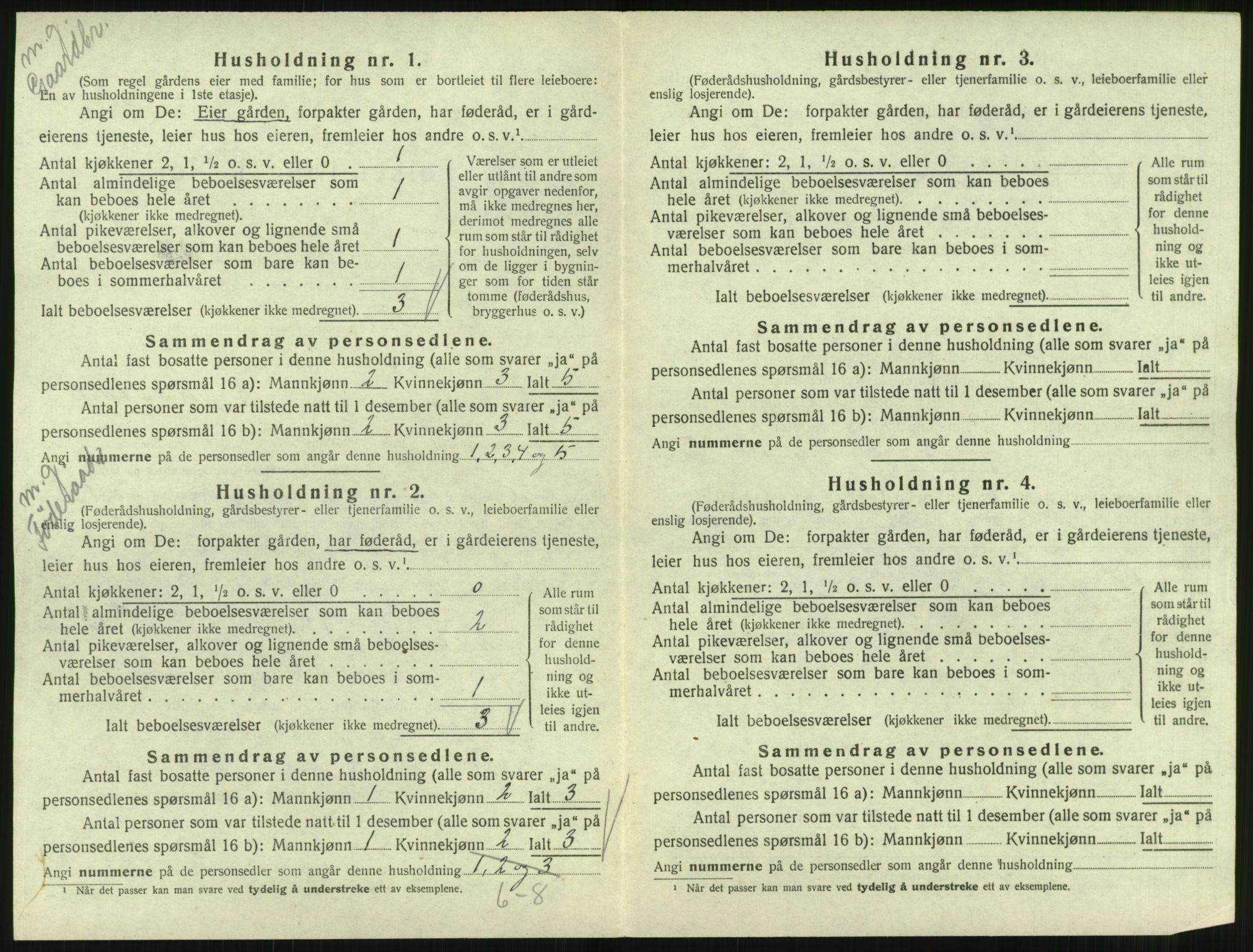 SAT, 1920 census for Øksendal, 1920, p. 174