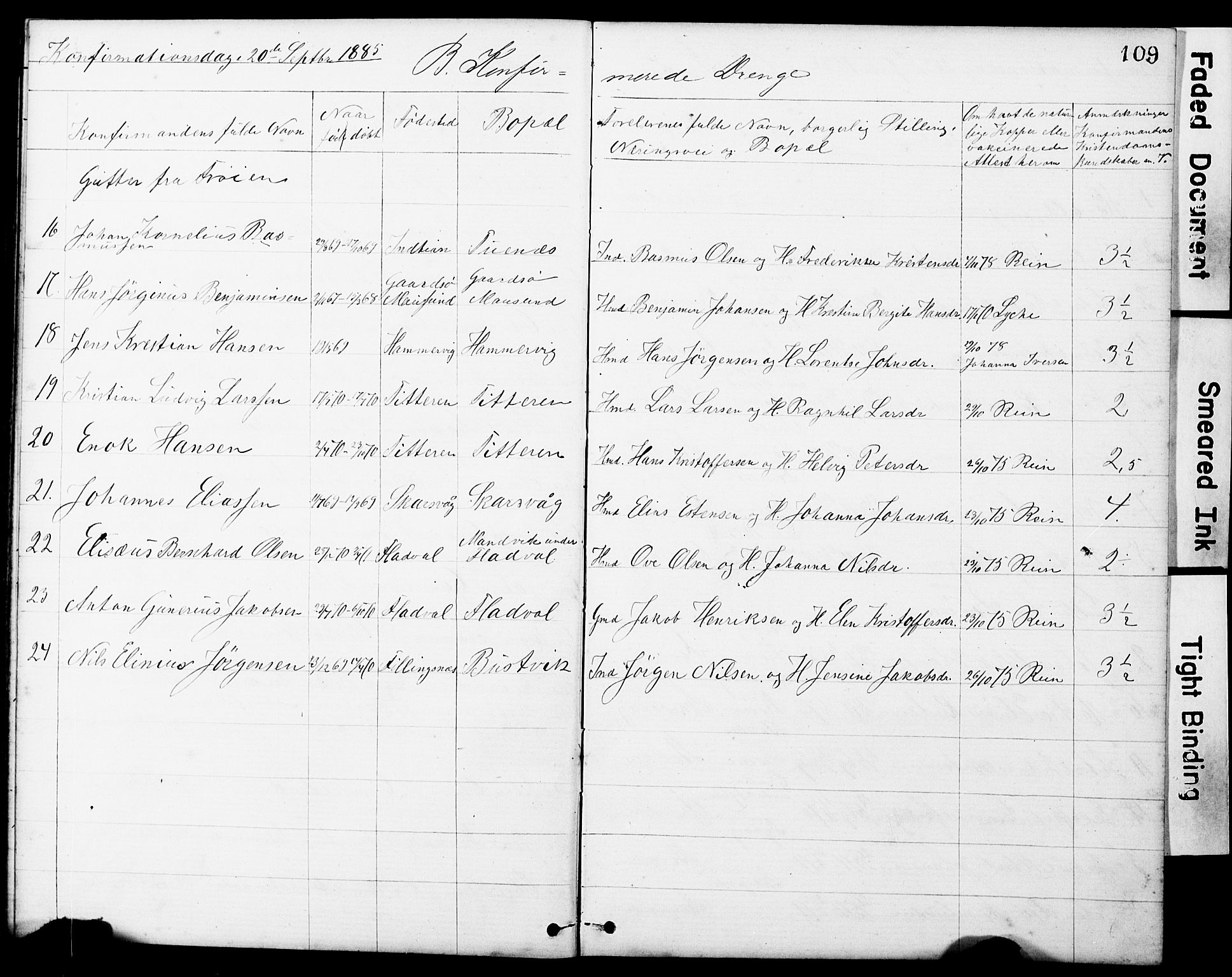 Ministerialprotokoller, klokkerbøker og fødselsregistre - Sør-Trøndelag, SAT/A-1456/634/L0541: Parish register (copy) no. 634C03, 1874-1891, p. 109