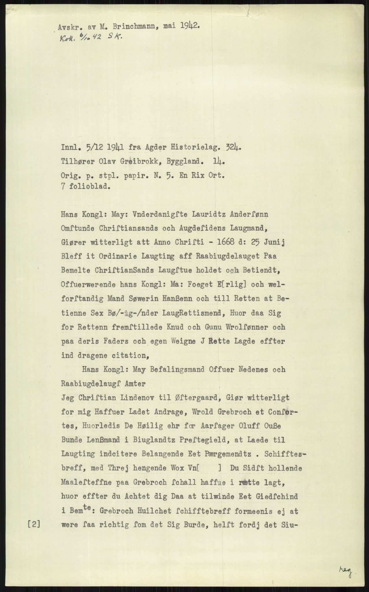 Samlinger til kildeutgivelse, Diplomavskriftsamlingen, AV/RA-EA-4053/H/Ha, p. 1540