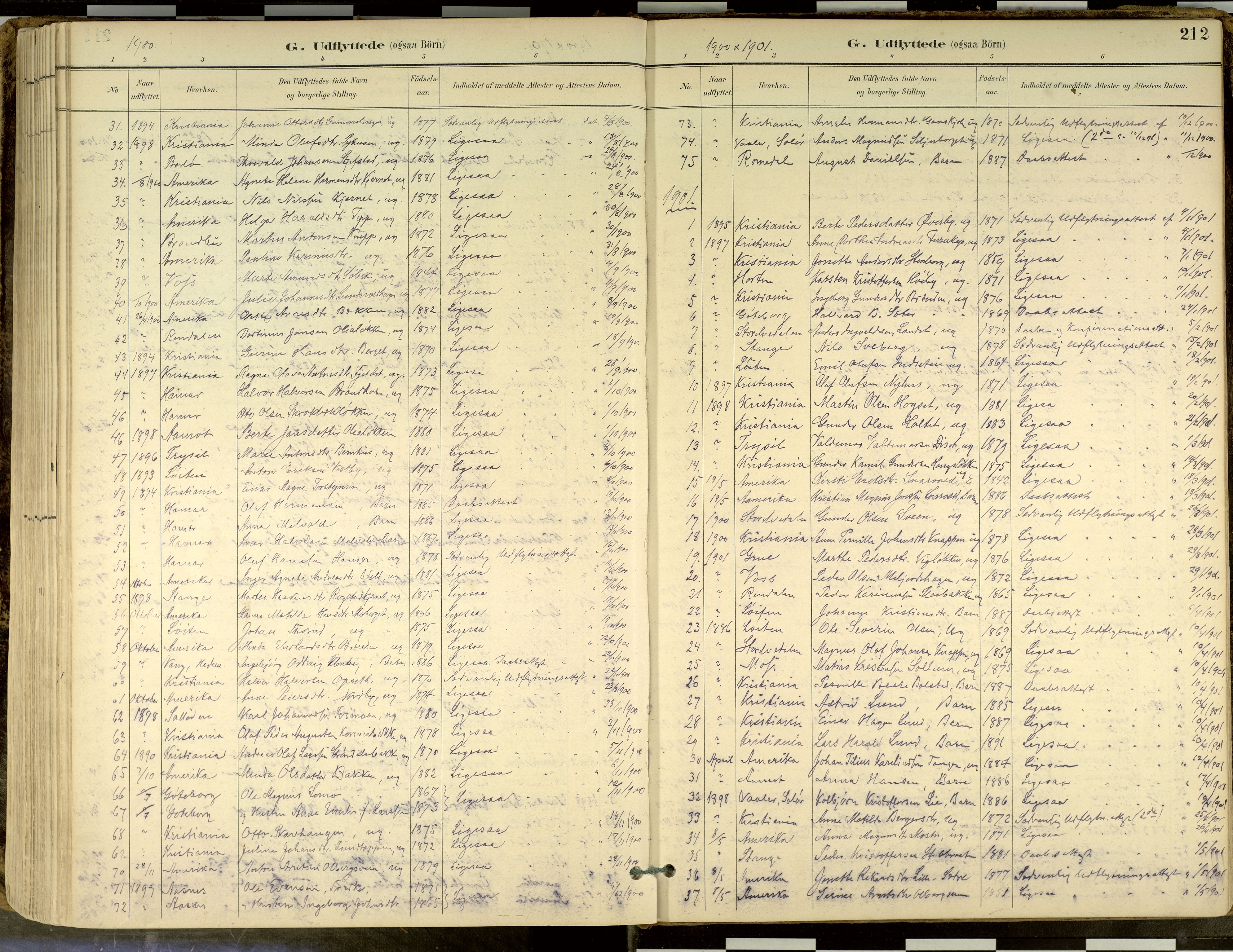 Elverum prestekontor, AV/SAH-PREST-044/H/Ha/Haa/L0018: Parish register (official) no. 18, 1894-1914, p. 212