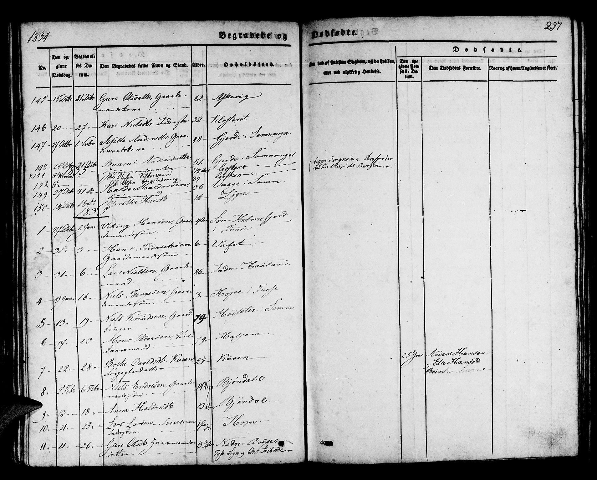 Os sokneprestembete, SAB/A-99929: Parish register (official) no. A 14, 1826-1839, p. 297