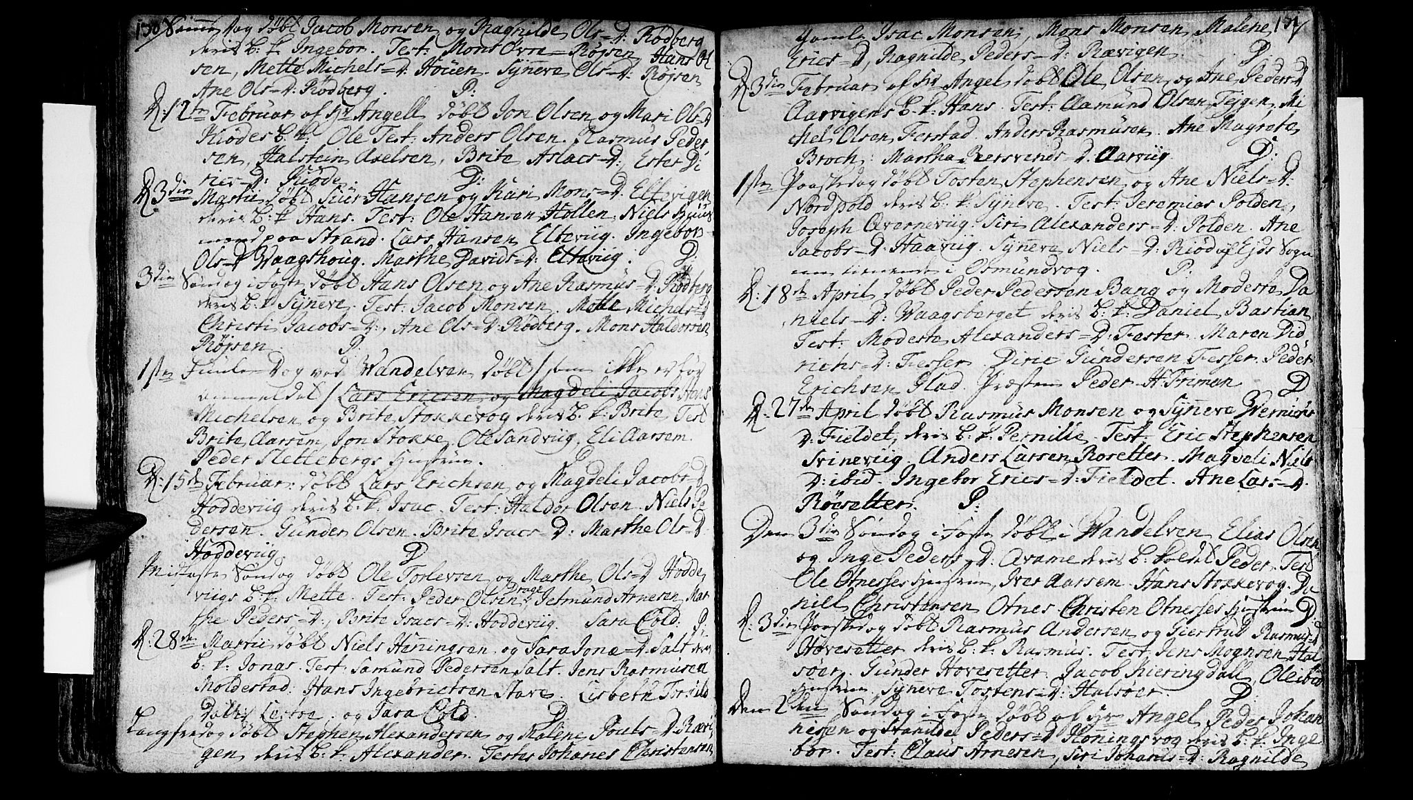 Selje sokneprestembete, SAB/A-99938/H/Ha/Haa/Haaa: Parish register (official) no. A 4, 1743-1759, p. 130-131