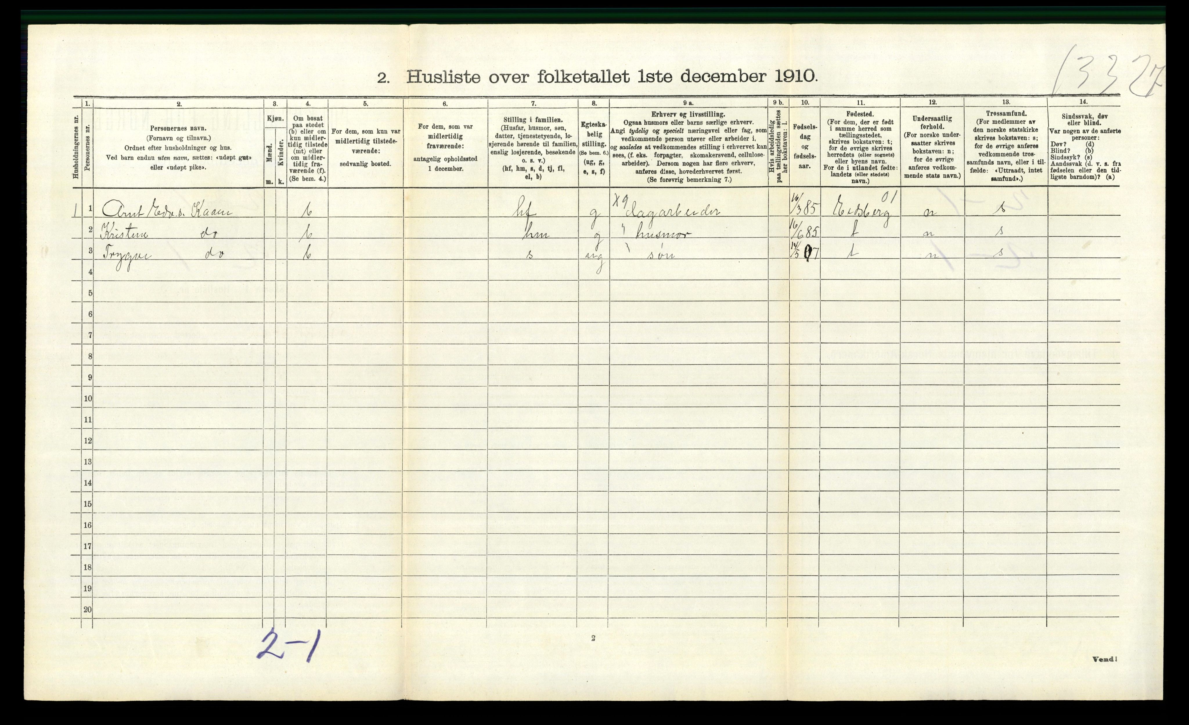 RA, 1910 census for Rakkestad, 1910, p. 398