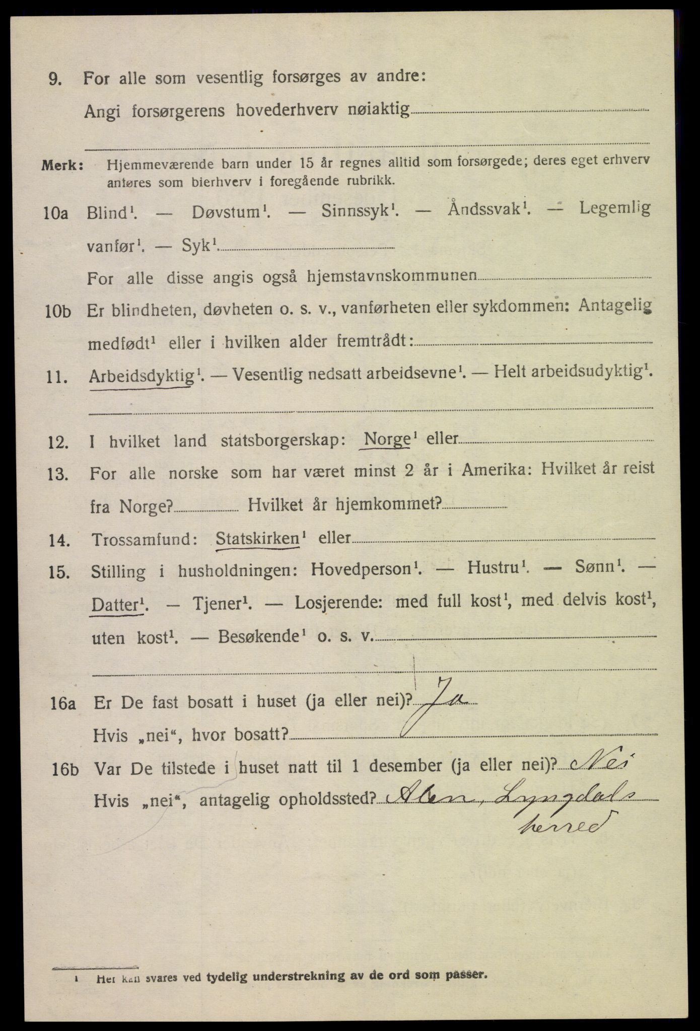 SAK, 1920 census for Kvås, 1920, p. 1317