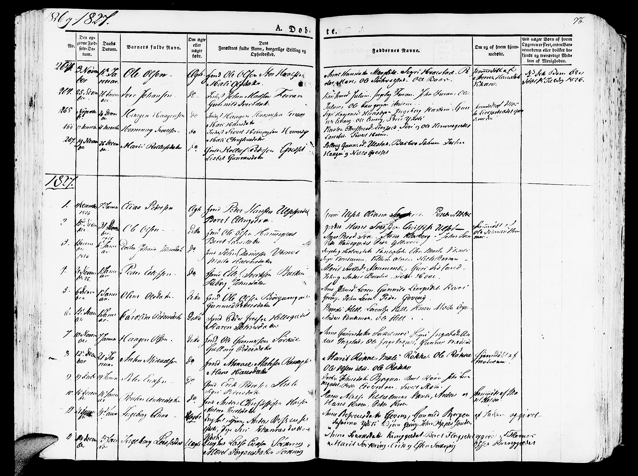 Ministerialprotokoller, klokkerbøker og fødselsregistre - Nord-Trøndelag, SAT/A-1458/709/L0070: Parish register (official) no. 709A10, 1820-1832, p. 76