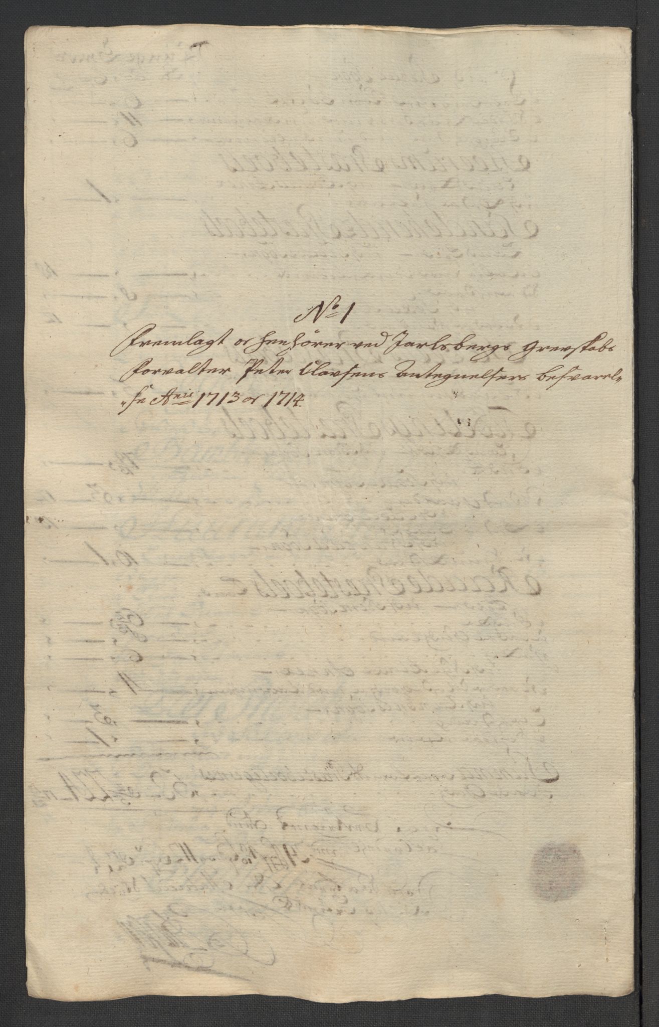 Rentekammeret inntil 1814, Reviderte regnskaper, Fogderegnskap, AV/RA-EA-4092/R32/L1878: Fogderegnskap Jarlsberg grevskap, 1713, p. 266