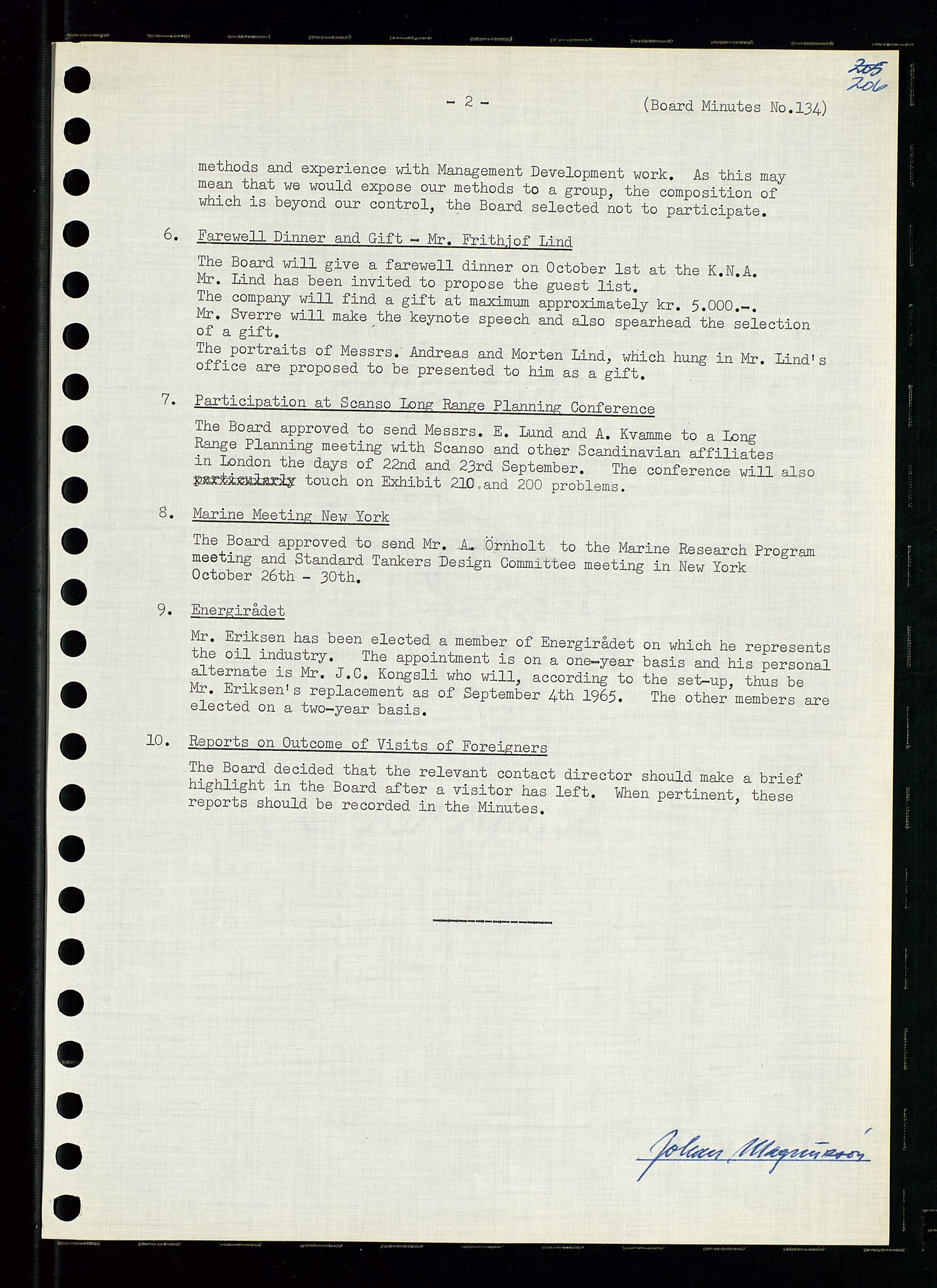 Pa 0982 - Esso Norge A/S, AV/SAST-A-100448/A/Aa/L0001/0004: Den administrerende direksjon Board minutes (styrereferater) / Den administrerende direksjon Board minutes (styrereferater), 1963-1964, p. 57