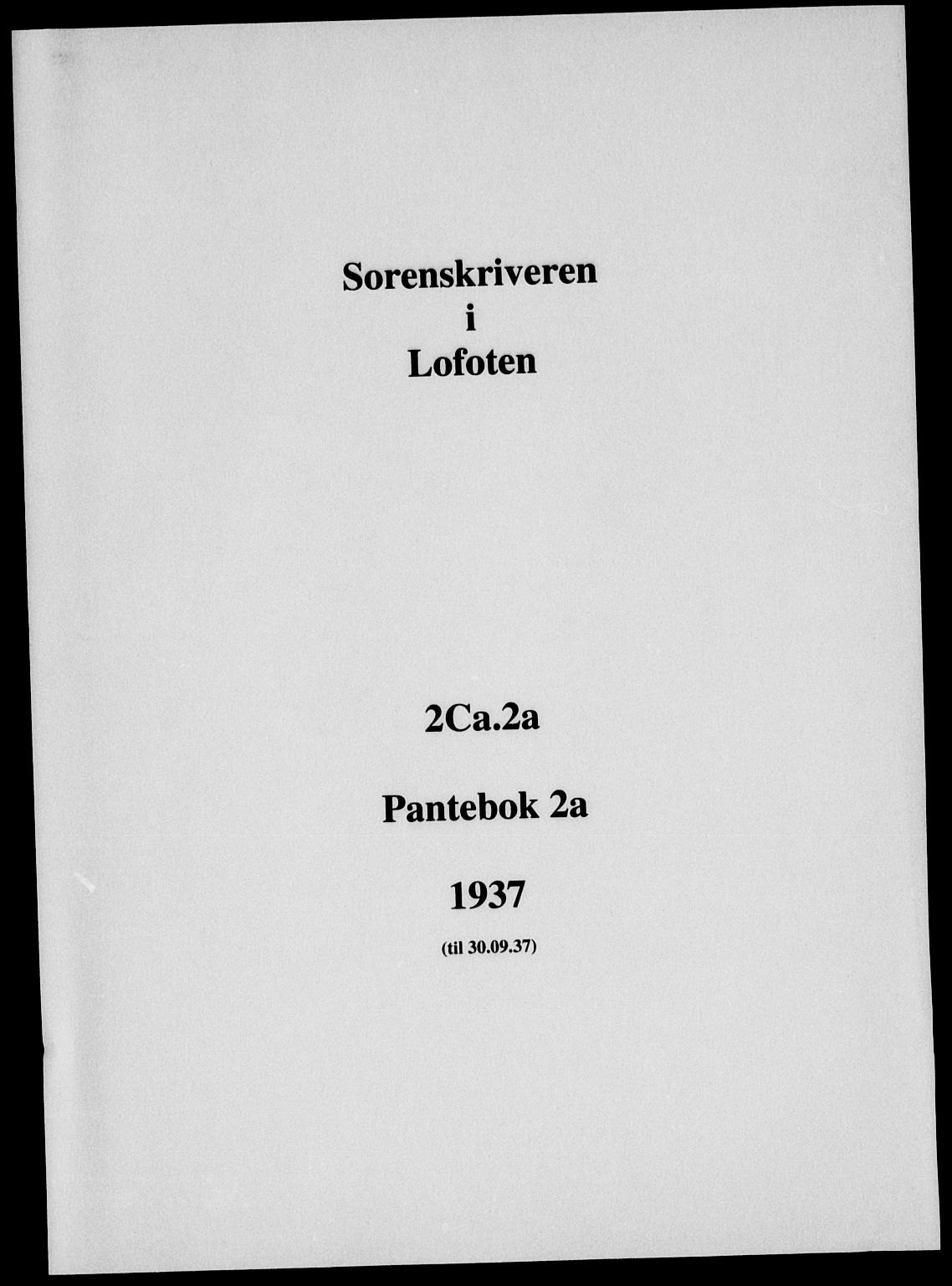 Lofoten sorenskriveri, SAT/A-0017/1/2/2C/L0002a: Mortgage book no. 2a, 1937-1937