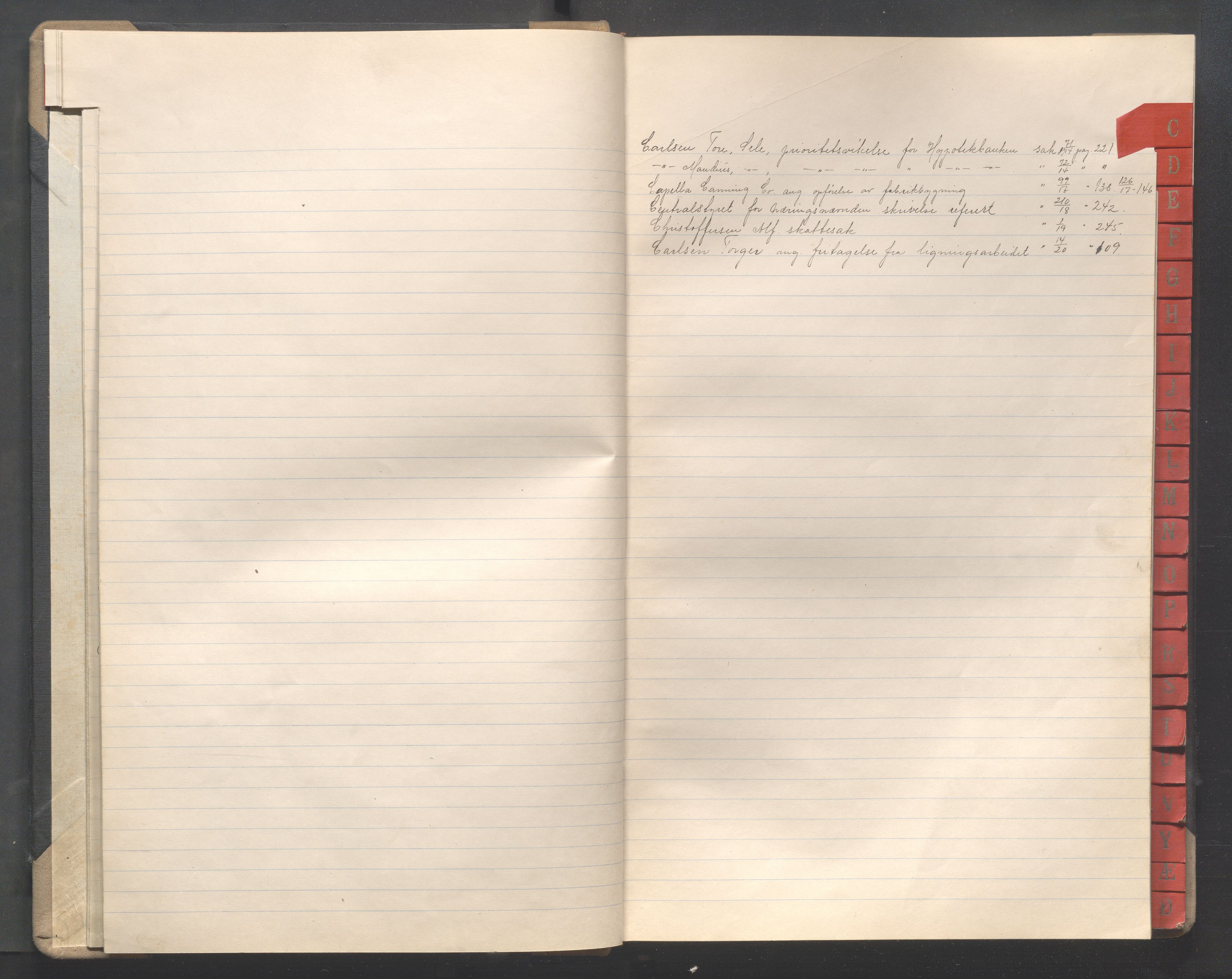 Høyland kommune - Formannskapet, IKAR/K-100046/A/Ae/L0001: Register, 1912-1920, p. 9