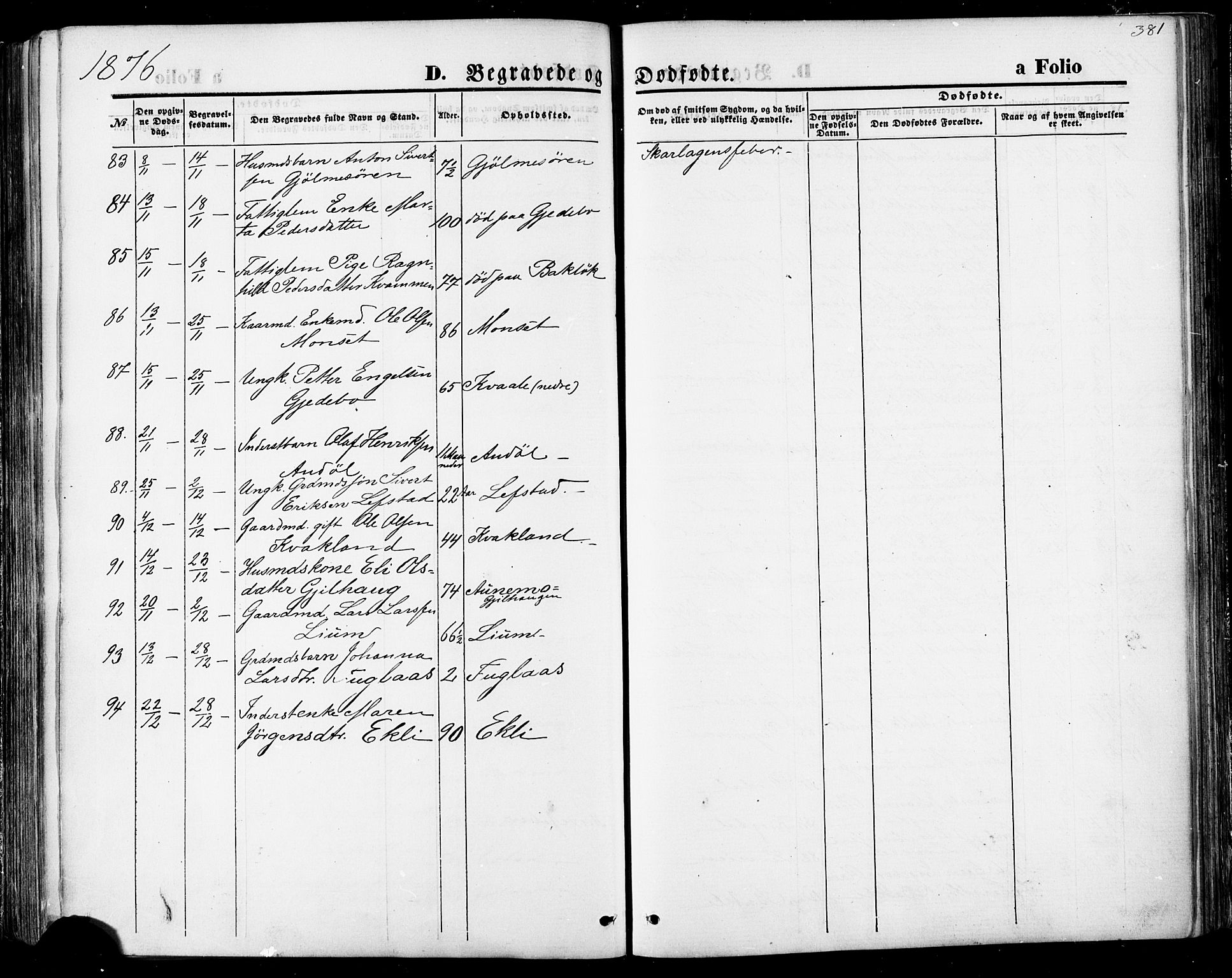 Ministerialprotokoller, klokkerbøker og fødselsregistre - Sør-Trøndelag, AV/SAT-A-1456/668/L0807: Parish register (official) no. 668A07, 1870-1880, p. 381