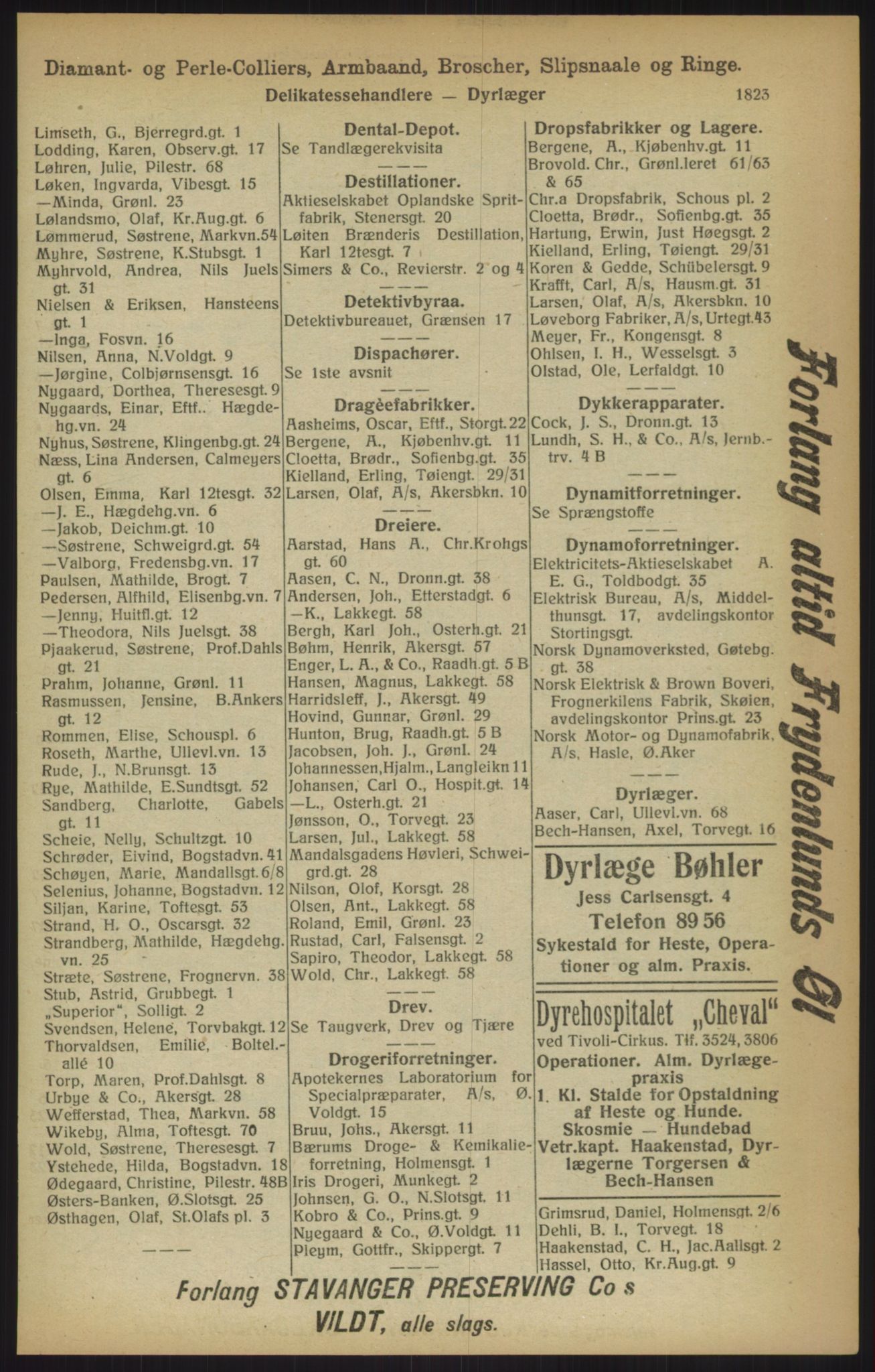 Kristiania/Oslo adressebok, PUBL/-, 1915, p. 1823