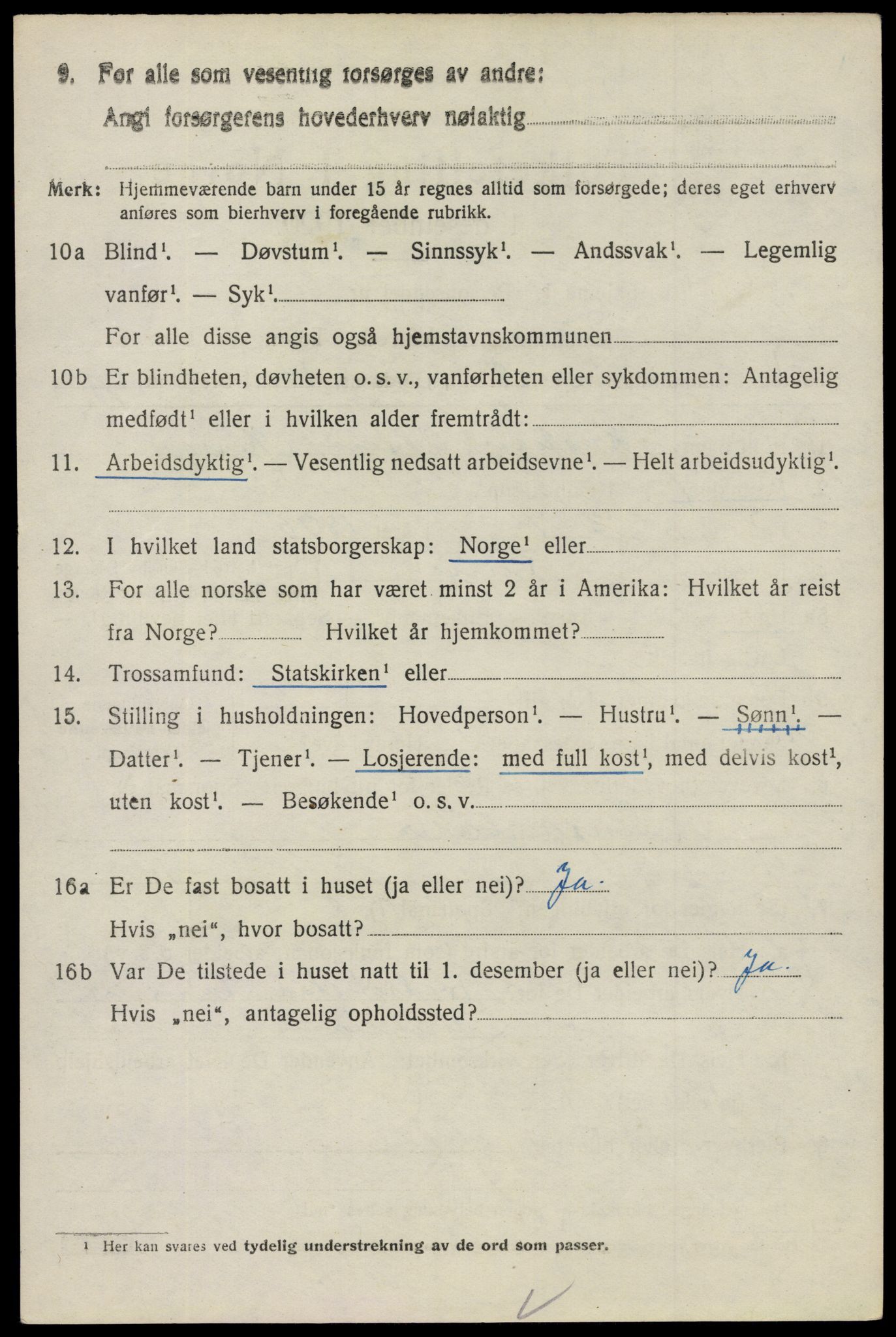 SAO, 1920 census for Tune, 1920, p. 5509