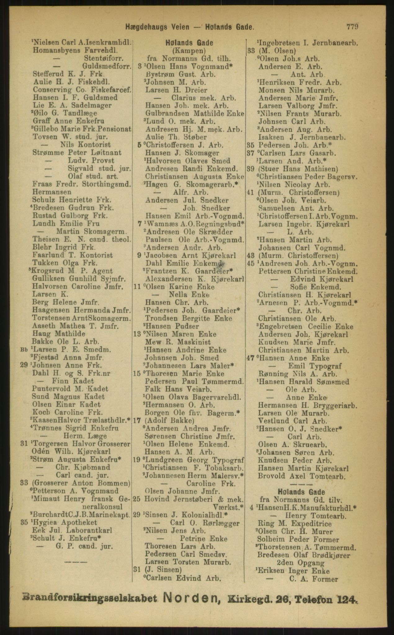 Kristiania/Oslo adressebok, PUBL/-, 1899, p. 779