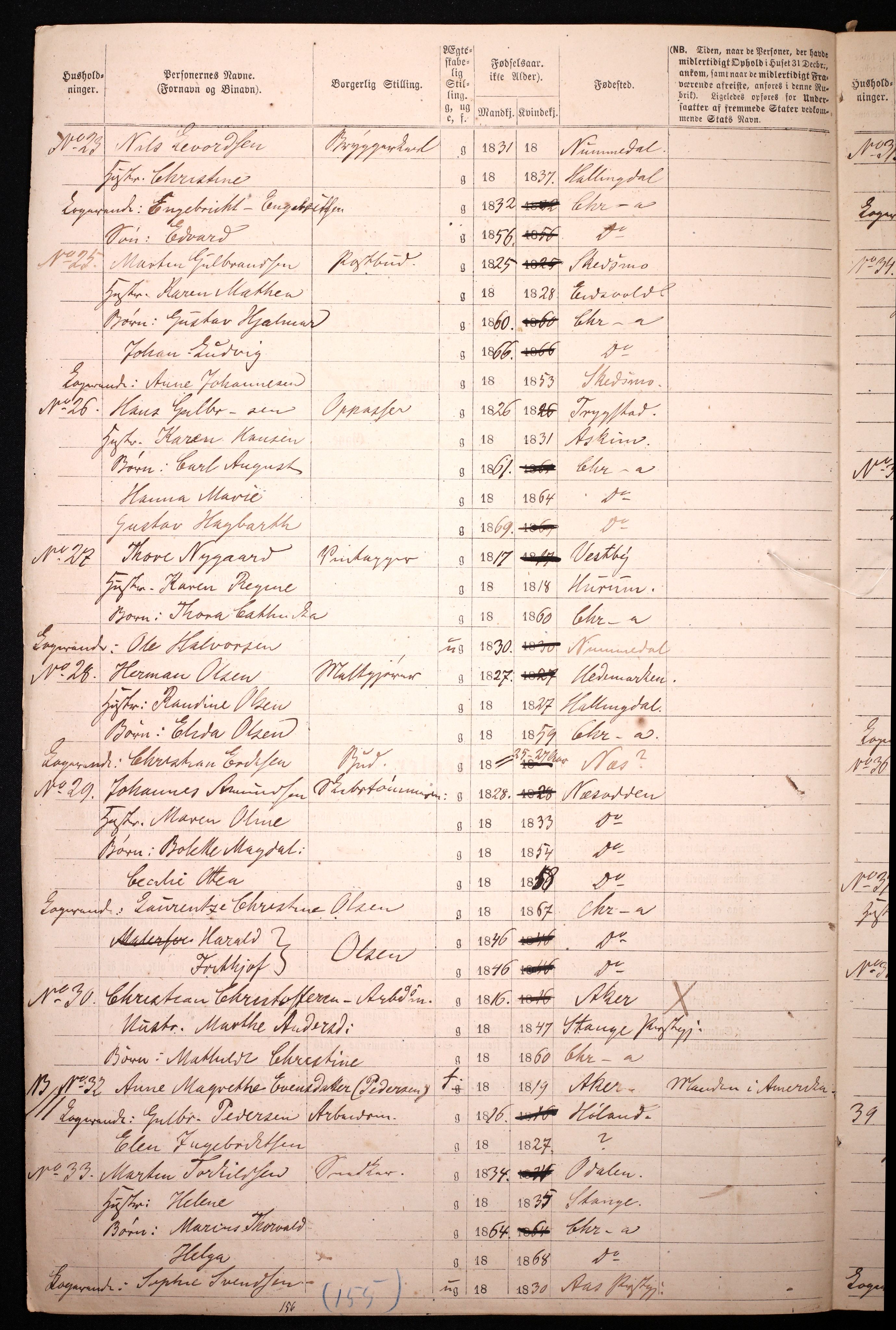 RA, 1870 census for 0301 Kristiania, 1870, p. 2886