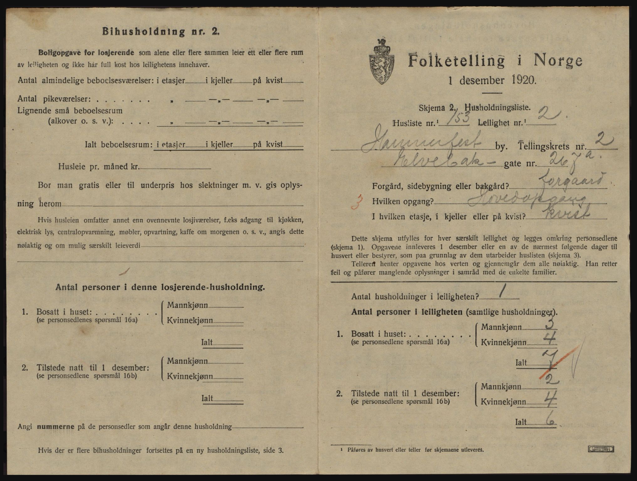 SATØ, 1920 census for Hammerfest, 1920, p. 2388