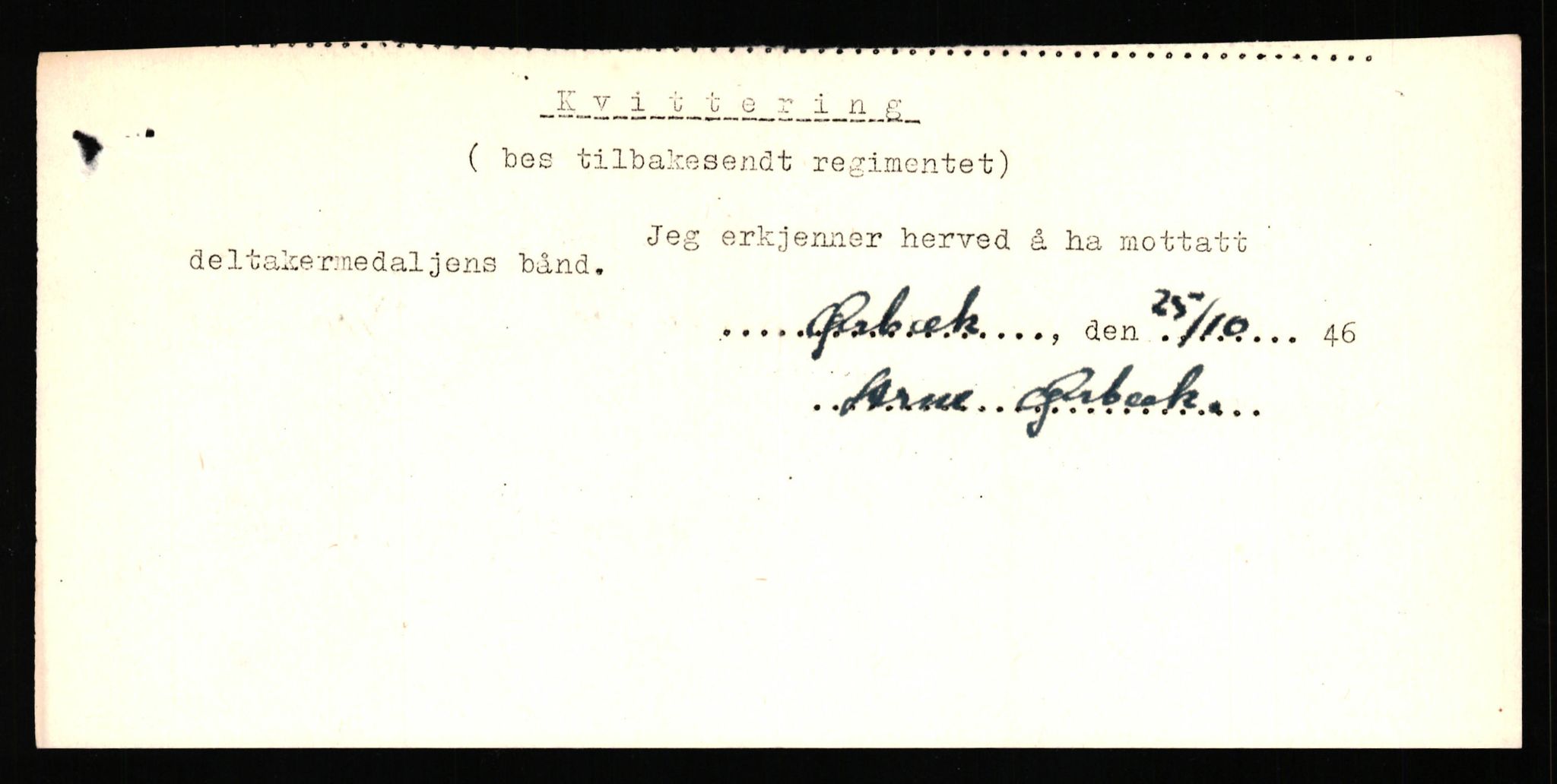 Forsvaret, Jegerkorpset - Akershus infantriregiment nr. 4, AV/RA-RAFA-2947/D/Dd/L0056: DELTAKERMEDALJEN 2. VERDENSKRIG BOKS 4 N-Ø, 1945-1950, p. 1134