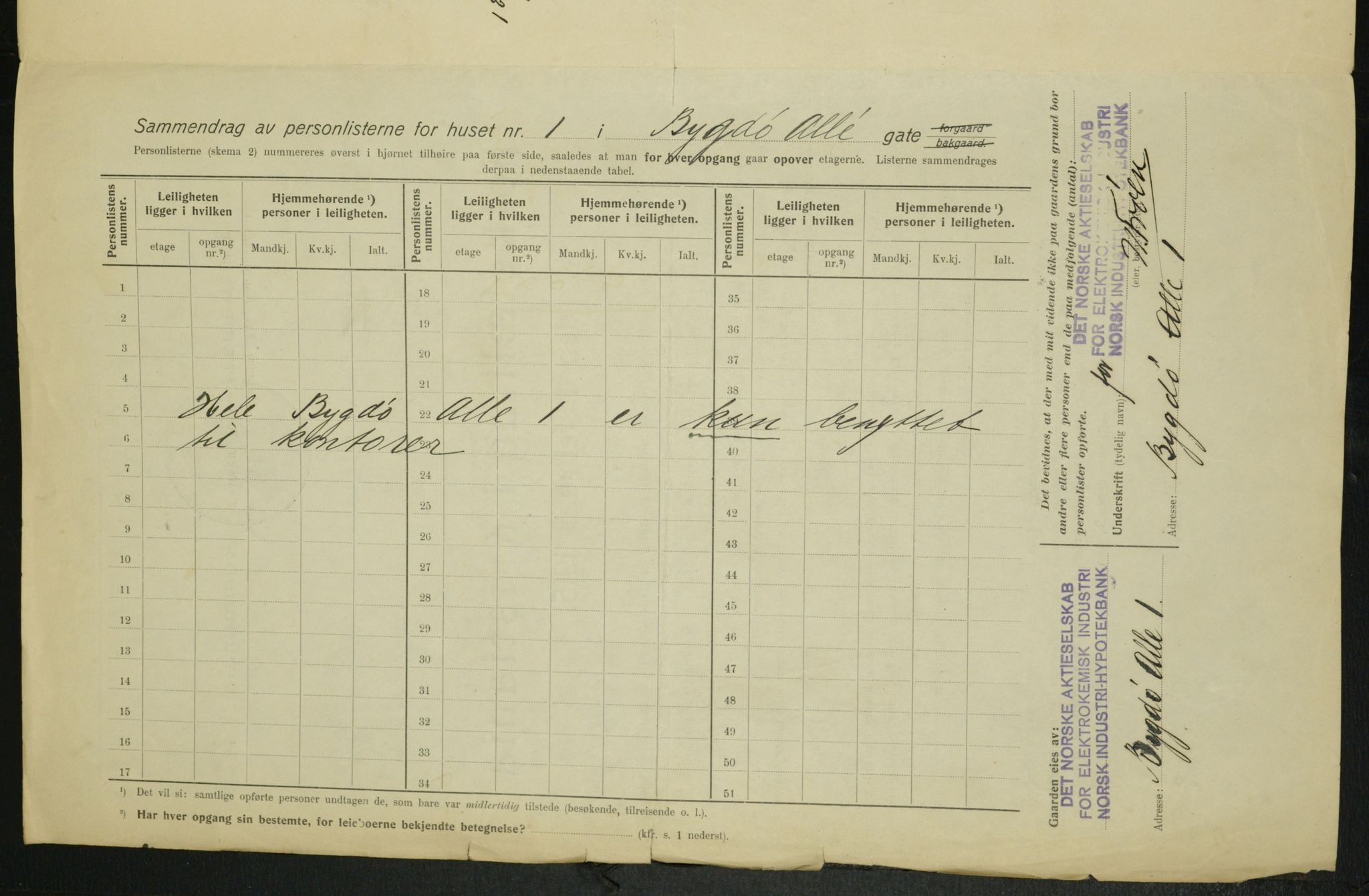 OBA, Municipal Census 1915 for Kristiania, 1915, p. 10183