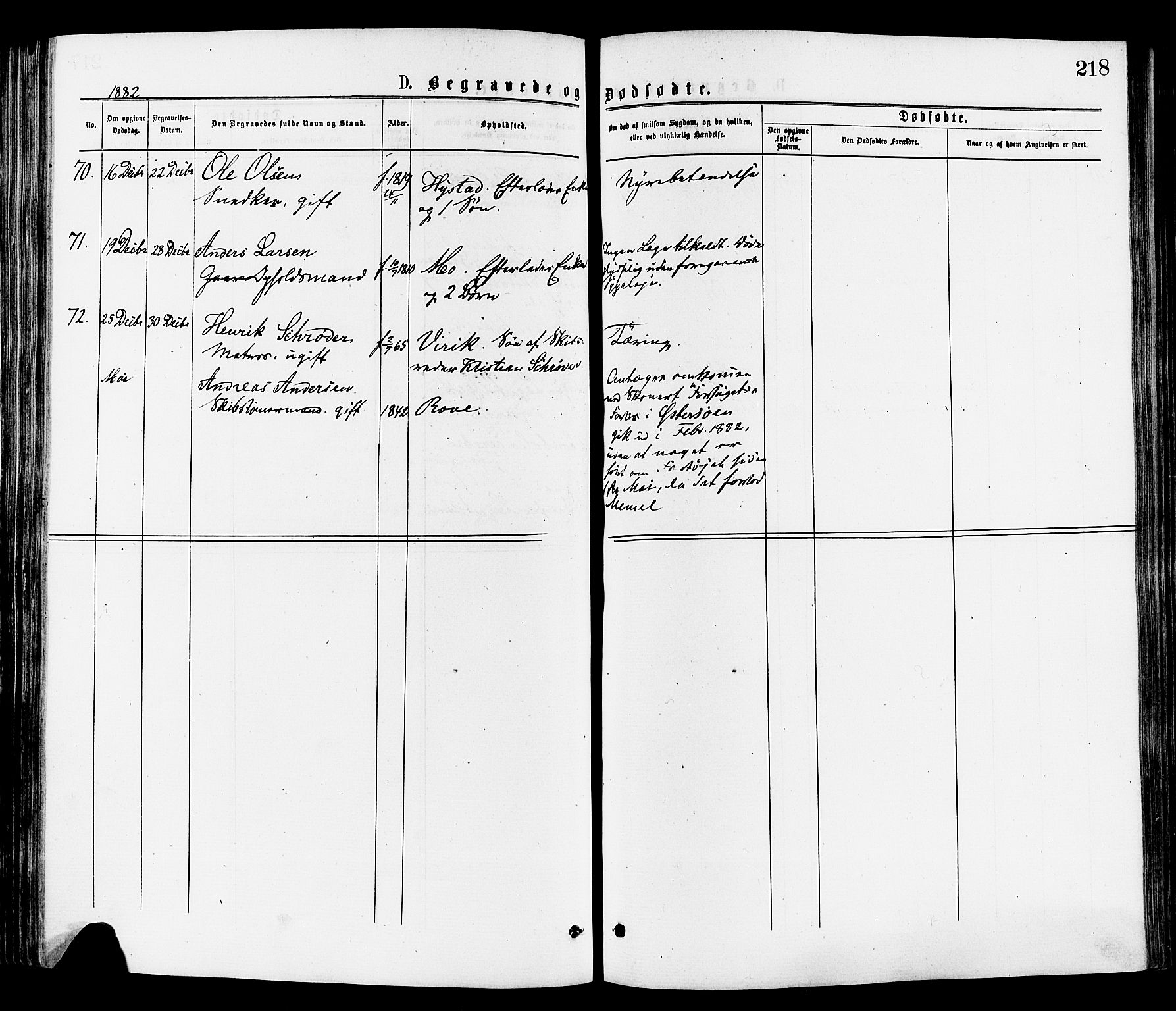 Sandar kirkebøker, AV/SAKO-A-243/F/Fa/L0011: Parish register (official) no. 11, 1872-1882, p. 218