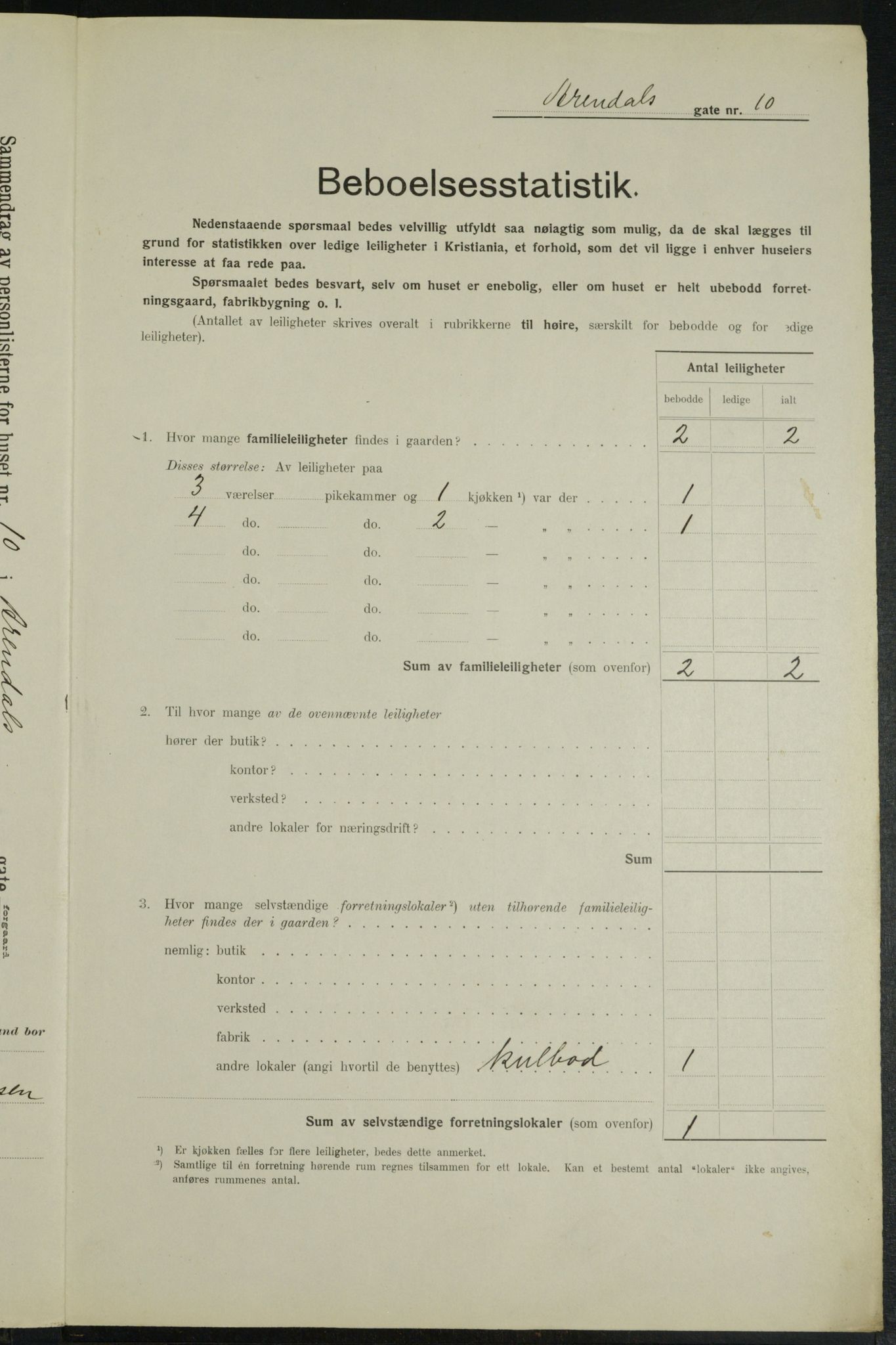 OBA, Municipal Census 1914 for Kristiania, 1914, p. 2024