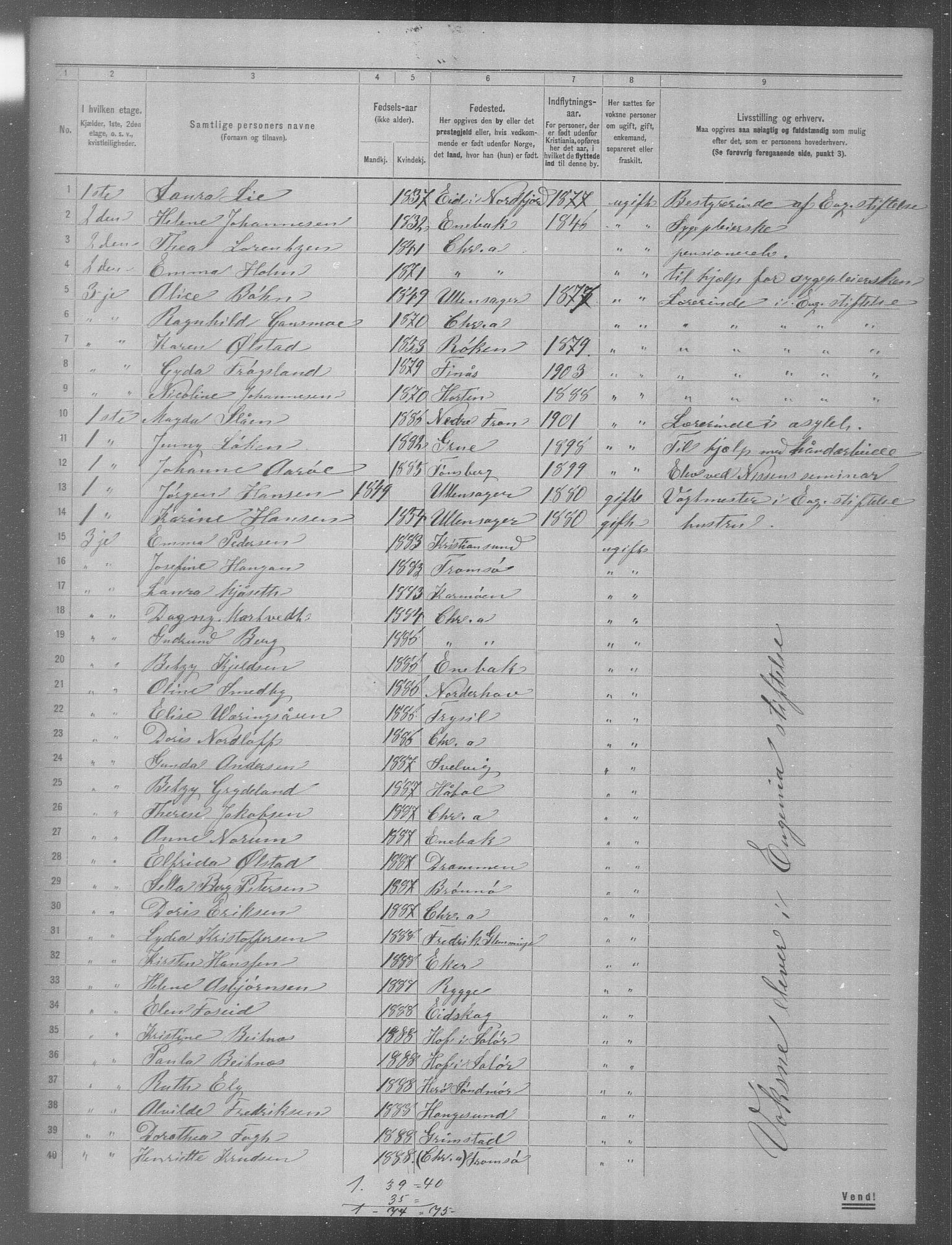 OBA, Municipal Census 1904 for Kristiania, 1904, p. 997