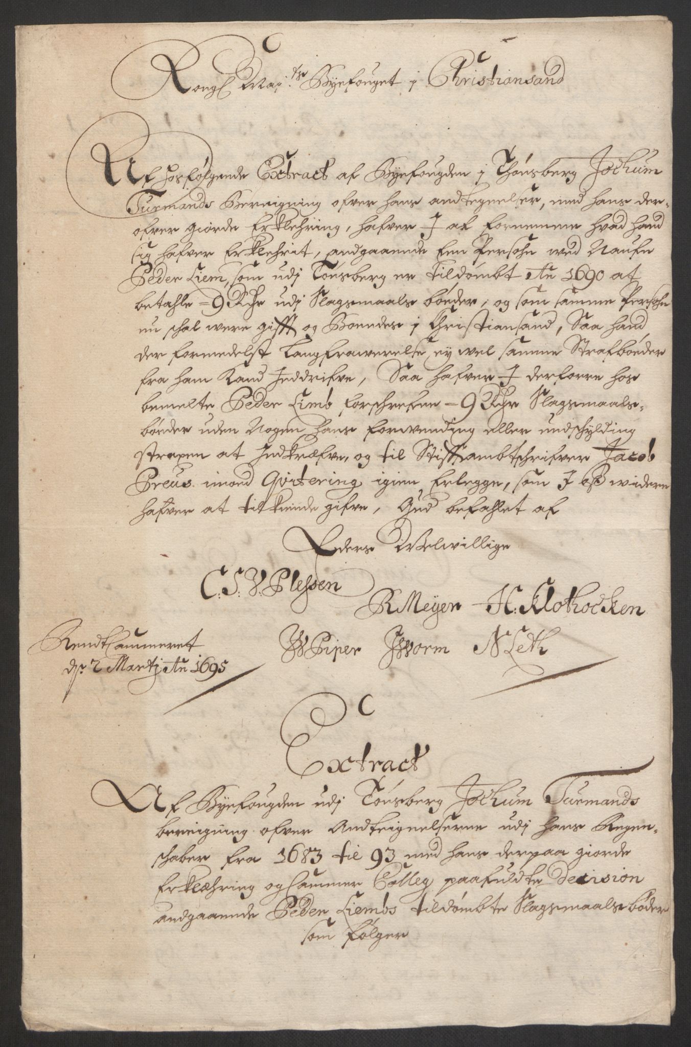 Rentekammeret inntil 1814, Reviderte regnskaper, Byregnskaper, AV/RA-EA-4066/R/Rm/L0285: [M18] Sikt og sakefall, 1681-1718, p. 229