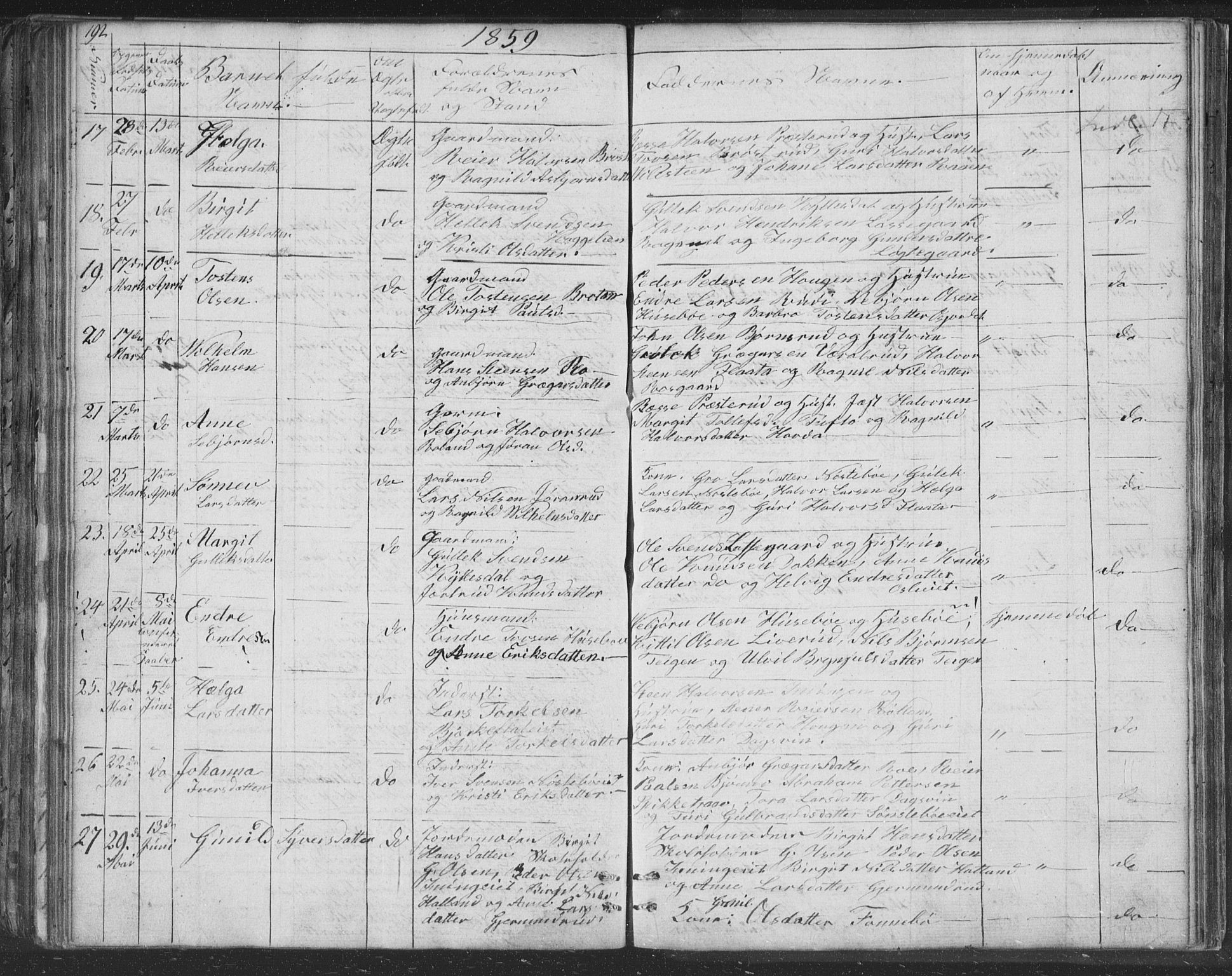 Nore kirkebøker, AV/SAKO-A-238/F/Fc/L0002: Parish register (official) no. III 2, 1836-1861, p. 192