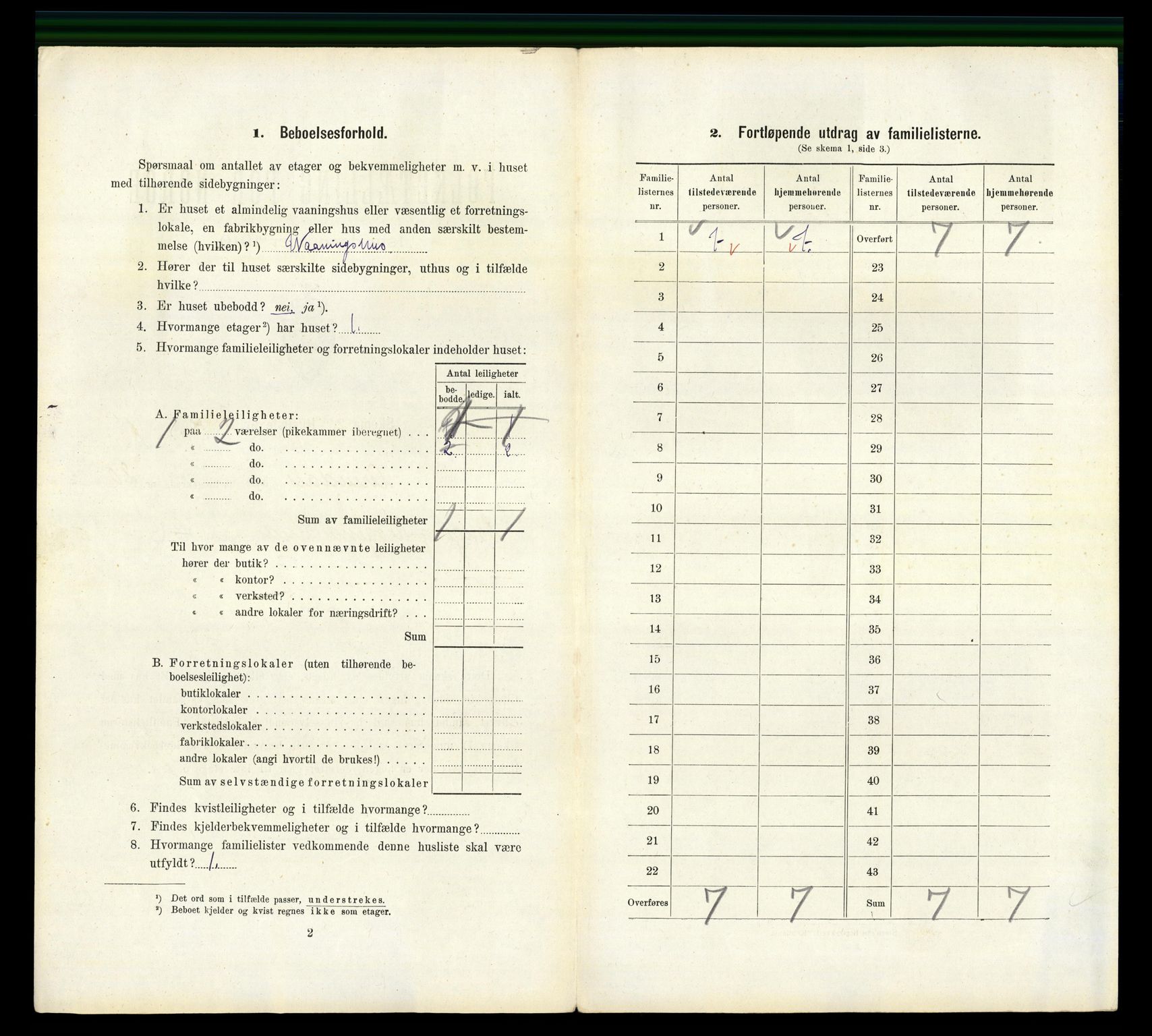 RA, 1910 census for Arendal, 1910, p. 7958